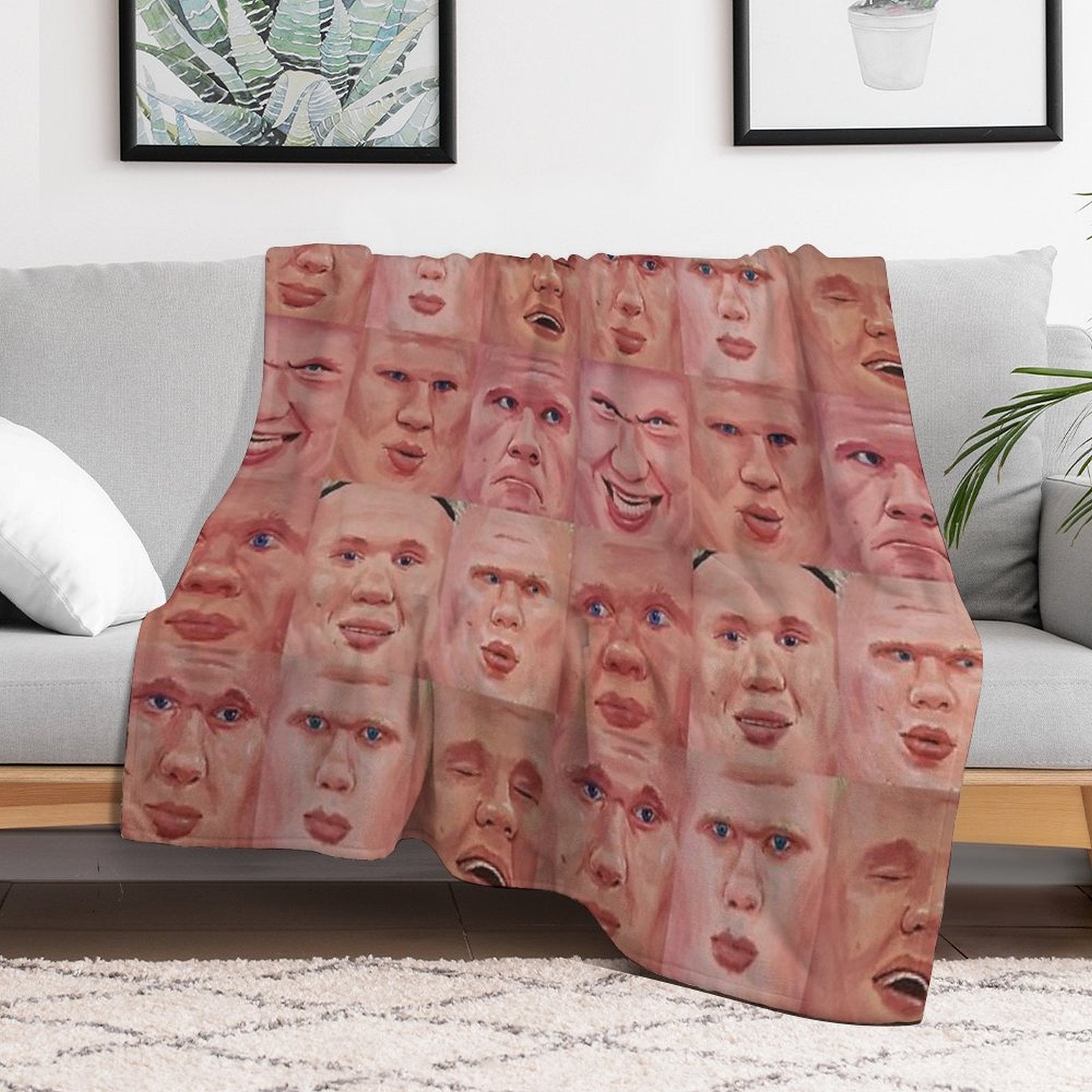 Erling Haaland Pattern Lightweight Throw Blanket
