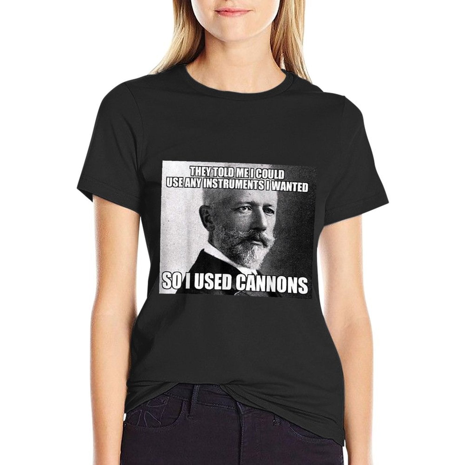 Funny Tchaikovsky Cannons Instrument Meme T-shirt  Stretchy T-Shirt