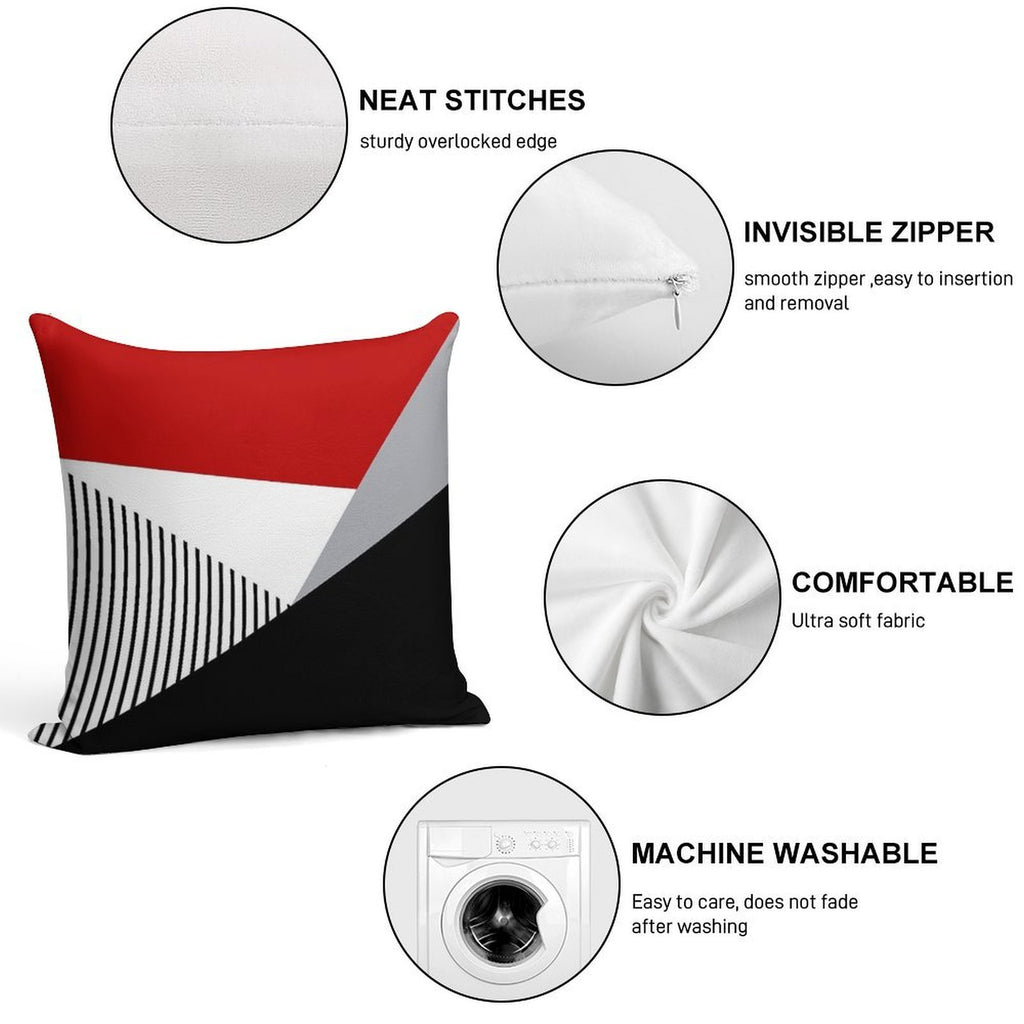 Colorful Geometry Soft Warmth Comfort Throw Pillow