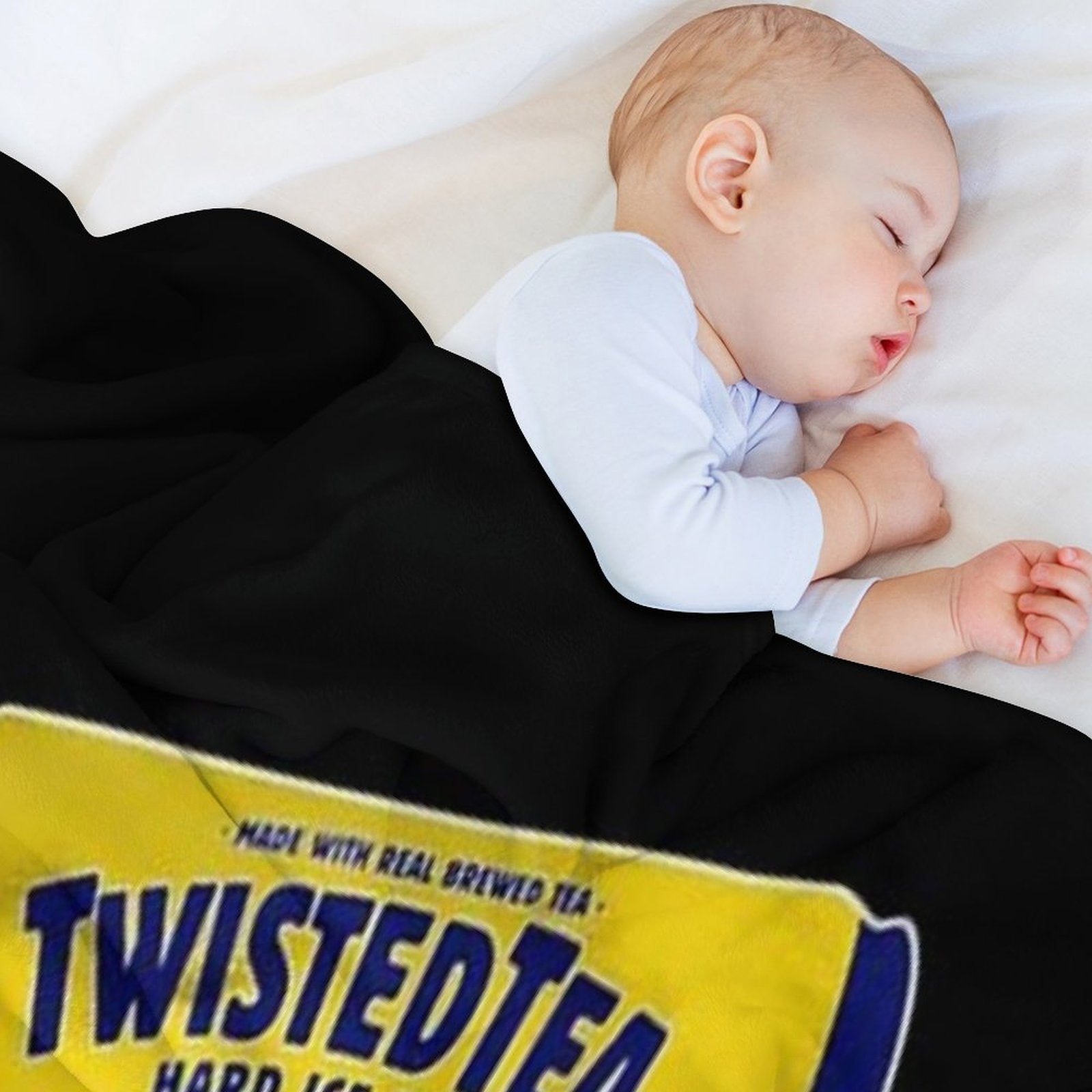 Twisted Tea Stay Strapped Or Get Clapped Eco-conscious Throw Blanket
