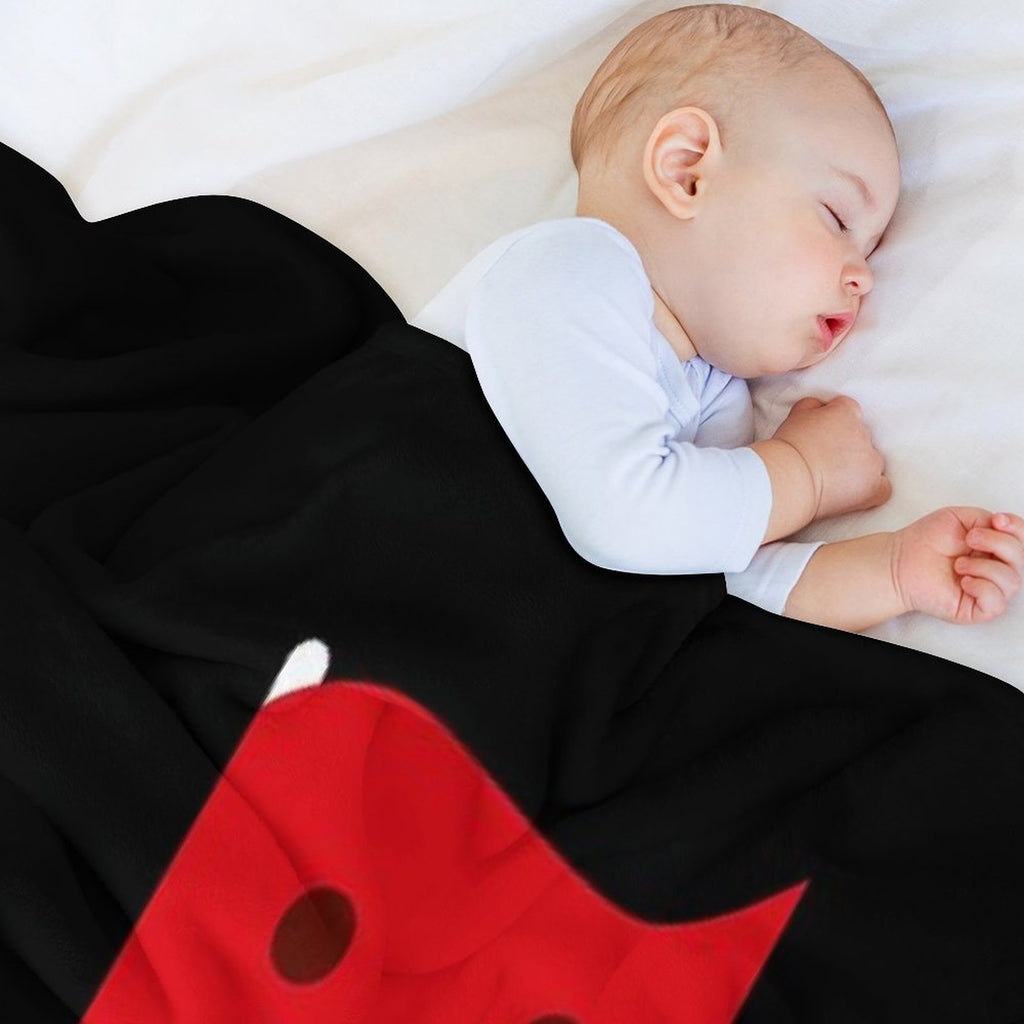 Walking Red Flag Velvety-soft Throw Blanket