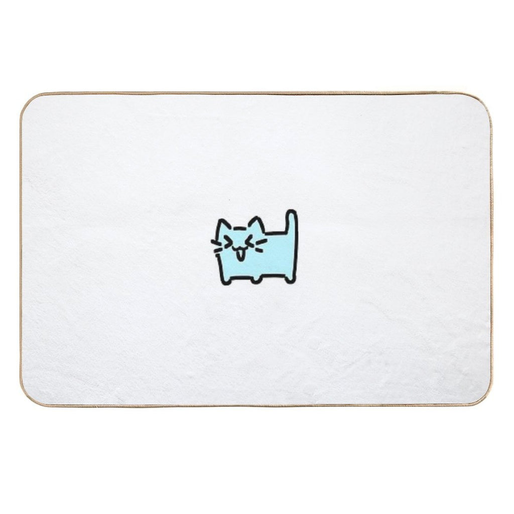 XD Cat - Pastel Blue  Odorless Bath Mat