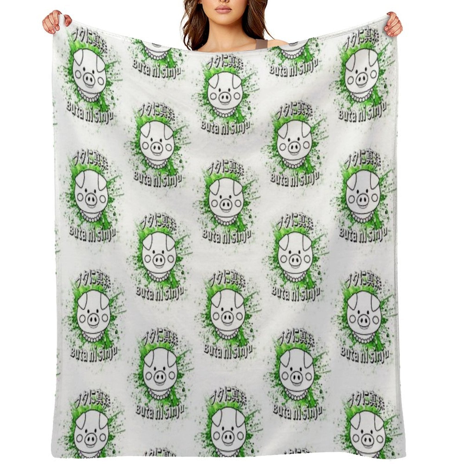 Copie De A Dapper Pig! With Colored Background Anti-pilling Throw Blanket