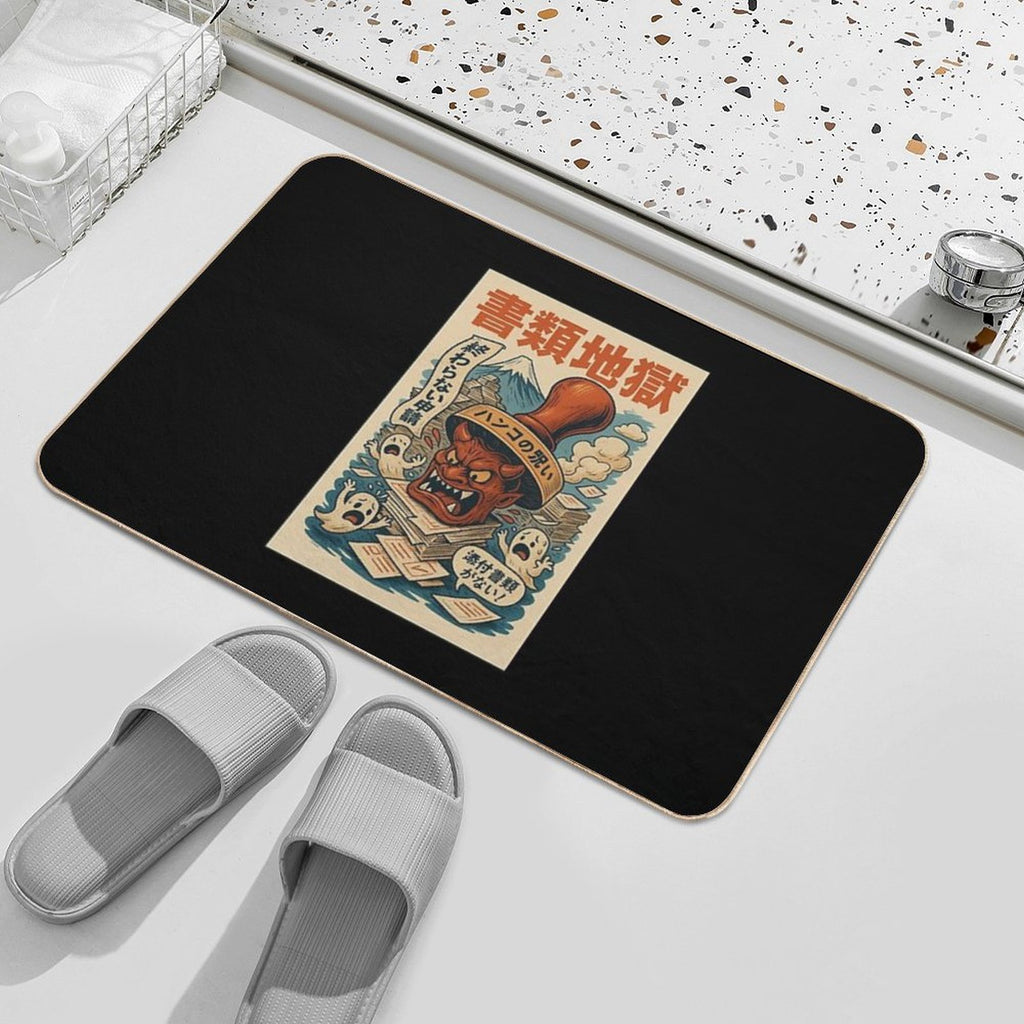 Paperwork Hell – Curse of The Hanko  Easy To Clean Bath Mat