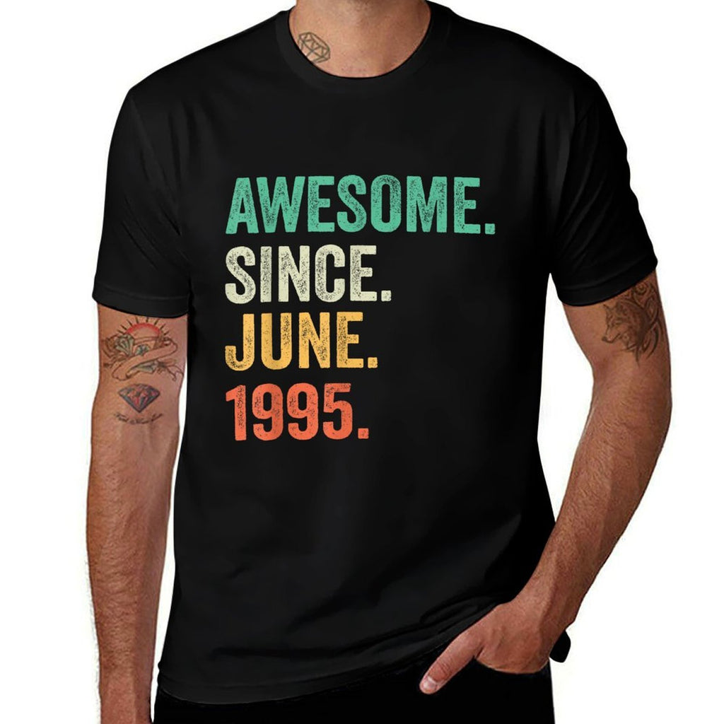 Awesome Since June 1995 Vintage 30th Birthday Gifts Men  Relaxed-fit T-Shirt