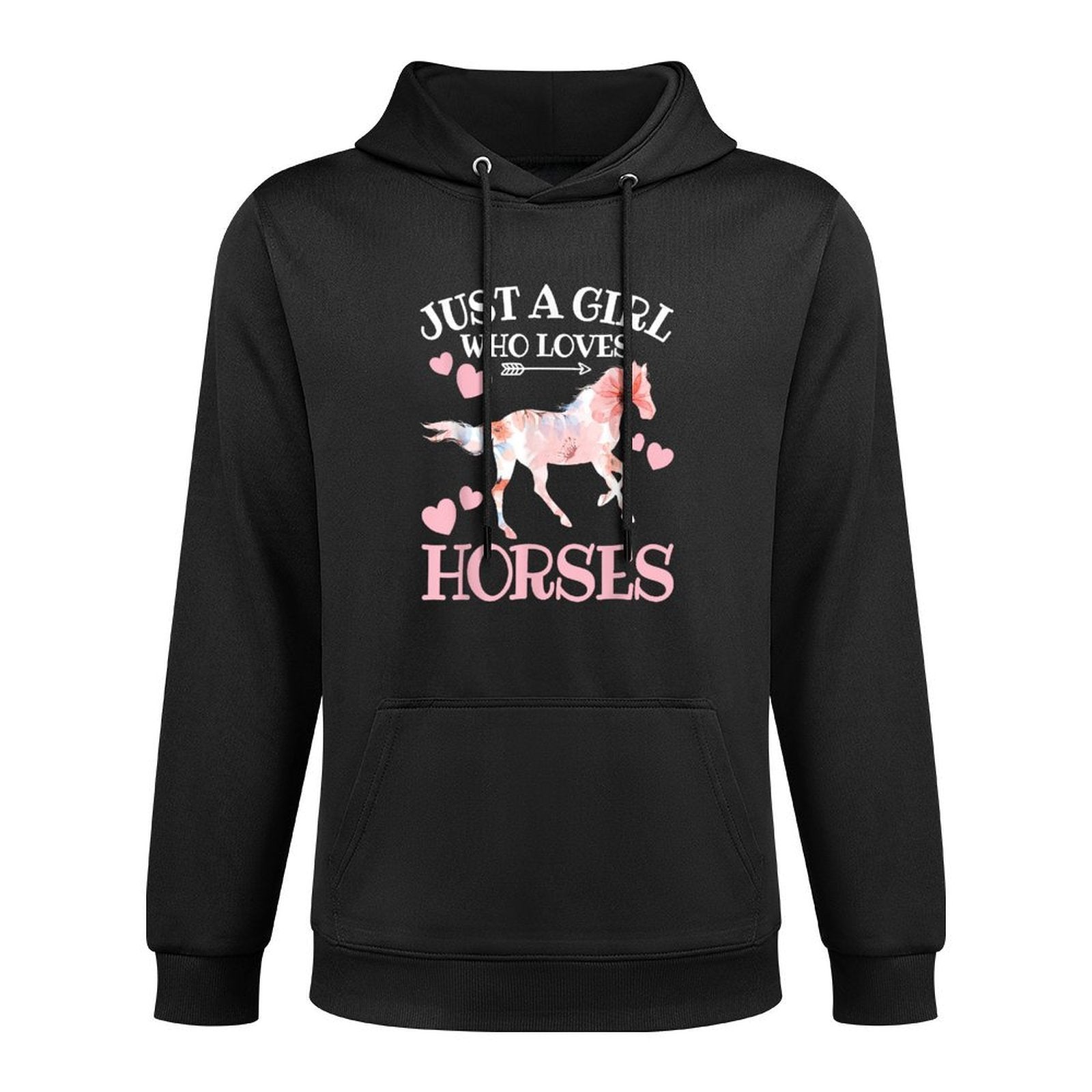Just A Girl Who Loves Horsesn Girls Horse Lover Casual Wear Hoodie