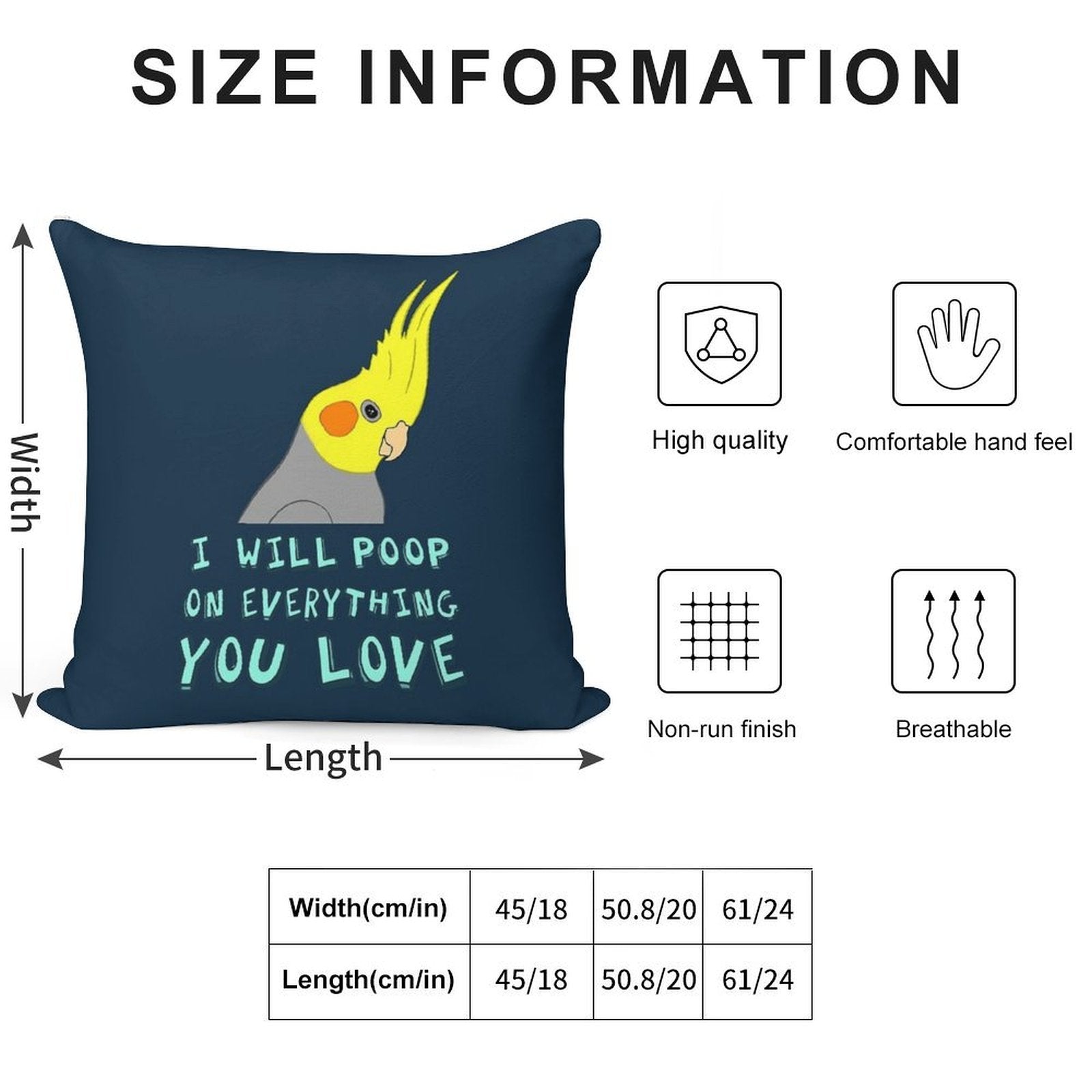 I WILL POOP ON EVERYTHING YOU LOVE Soft Style Accent Throw Pillow