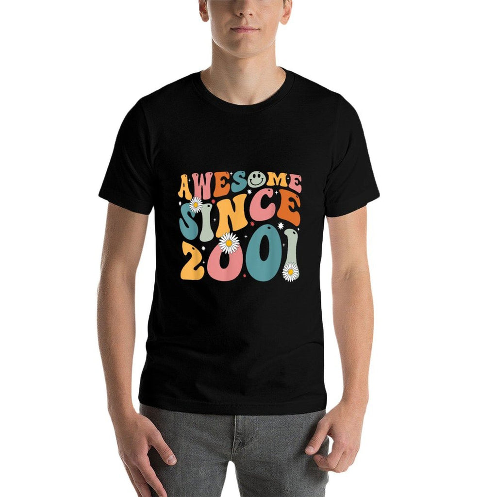 Awesome Since 2001 24th Birthday Retro Gifts Born In 2001  Moisture-wicking T-Shirt