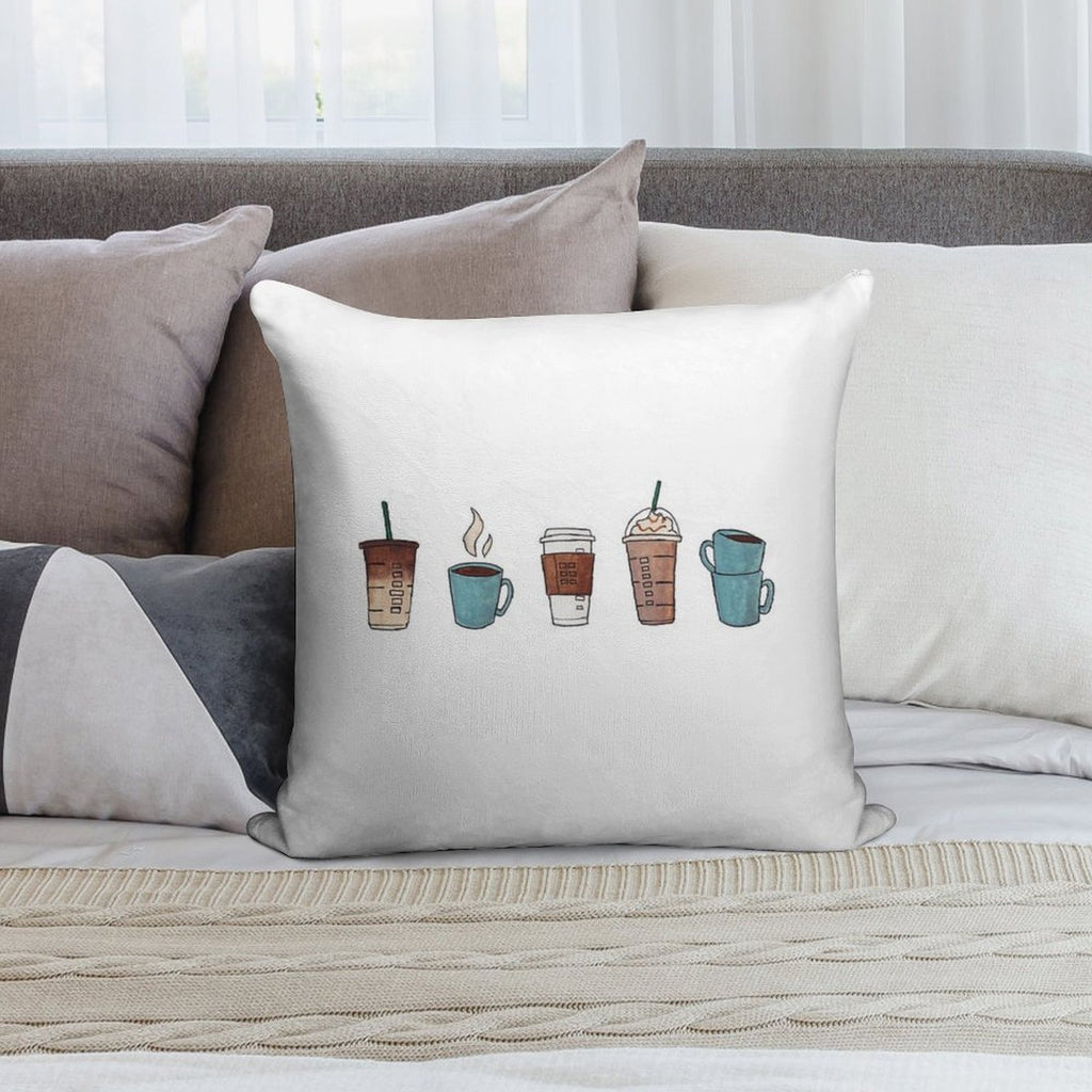 Coffee Soft Gift Ready Throw Pillow