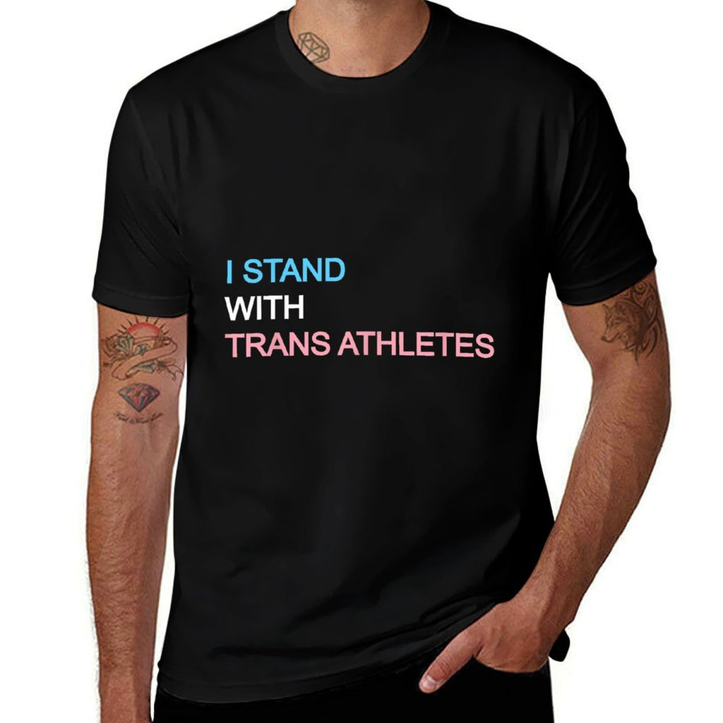 I Stand With Trans Athletes T-shirt  High-quality Stitching T-Shirt