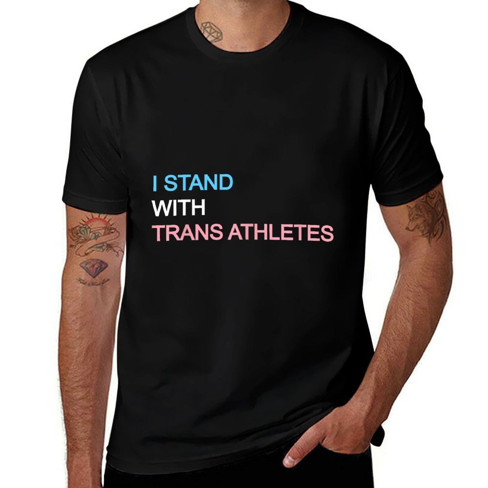 I Stand With Trans Athletes T-shirt  High-quality Stitching T-Shirt