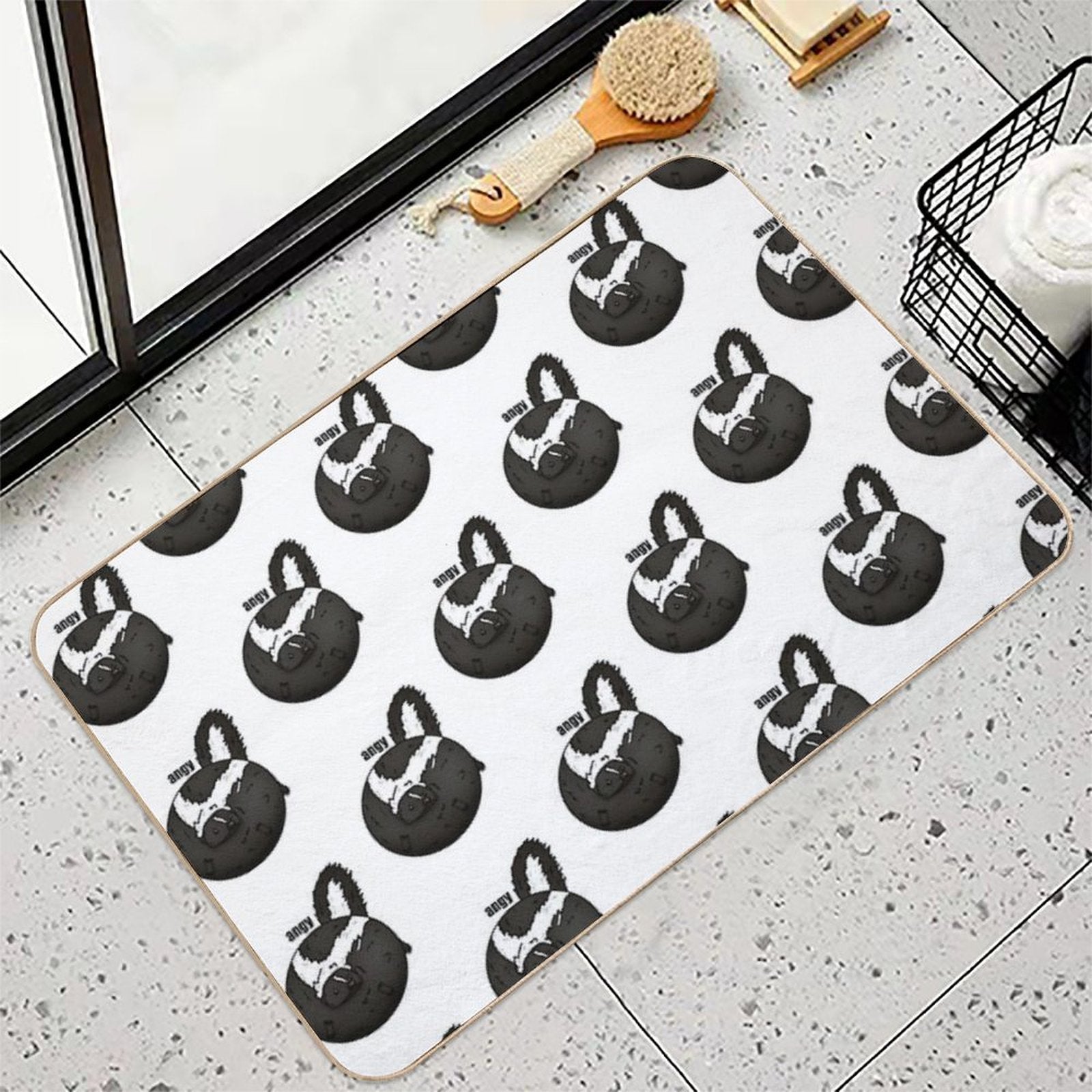 Fat Angy Skunk Durable Bath Mat