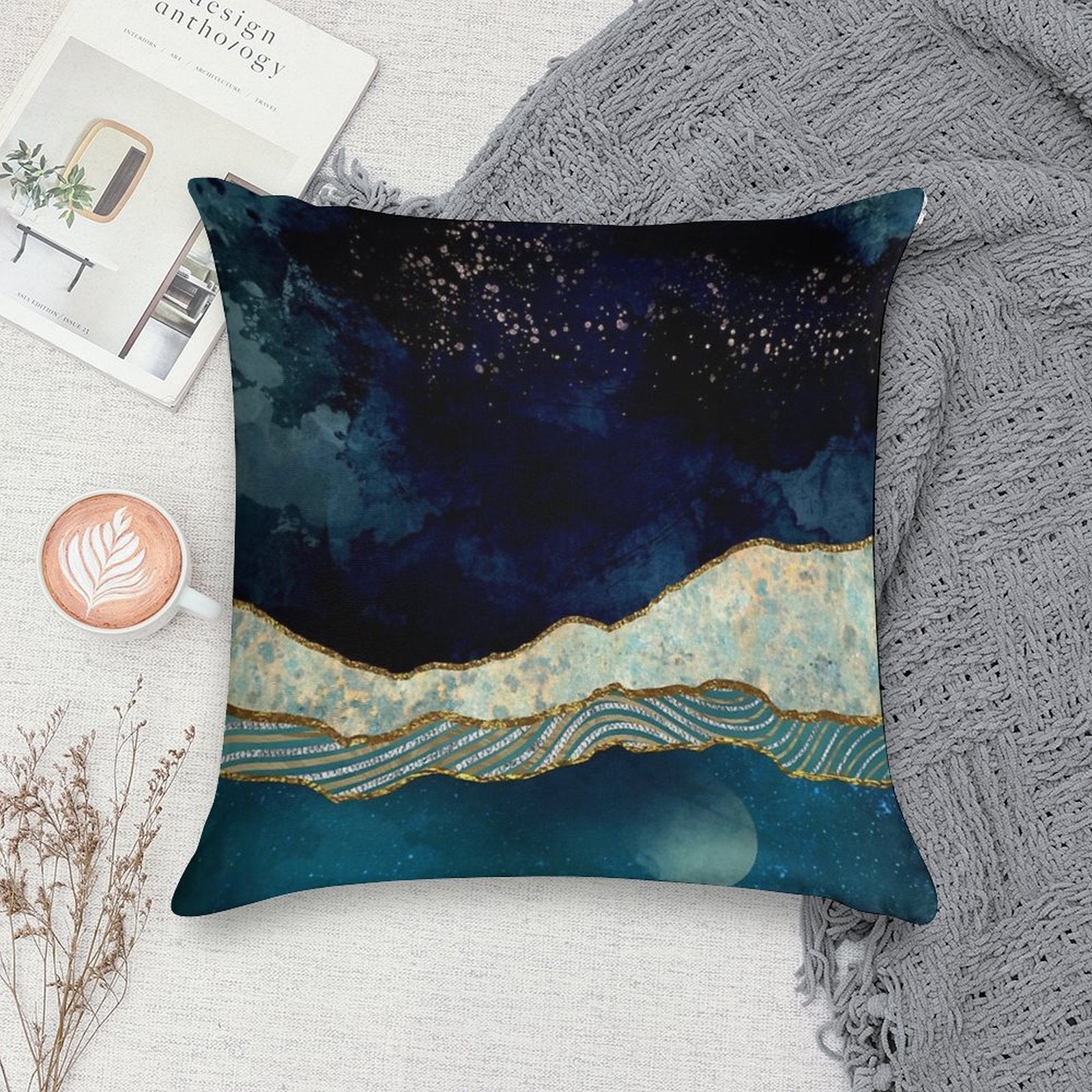 Indigo Sky Soft Multiple Sizes Throw Pillow