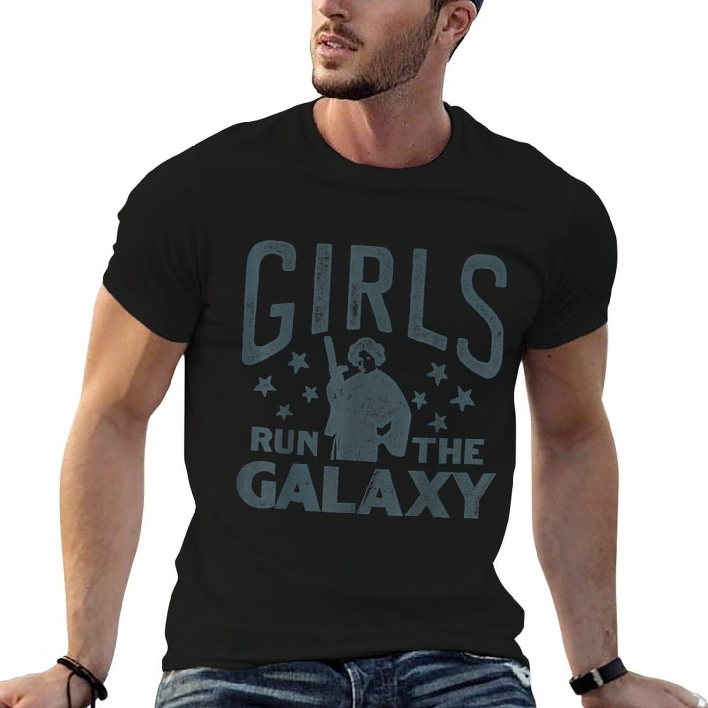 Star Wars Princess Leia Girls Run The Galaxy Stamp  Quick-drying T-Shirt