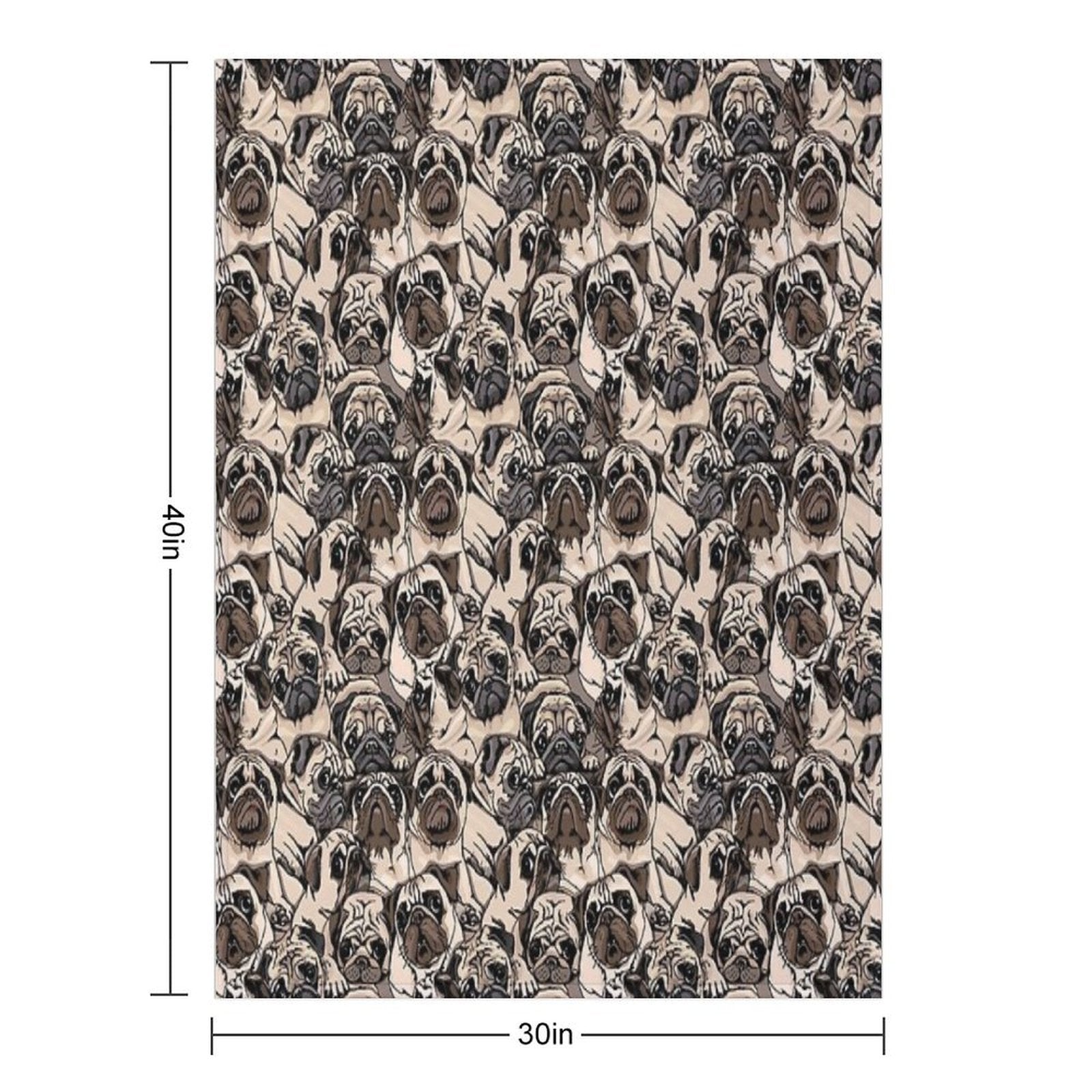 Cute Pug Dog For Pug Mom, Pug Dad, Pug Lovers Comfort Throw Blanket
