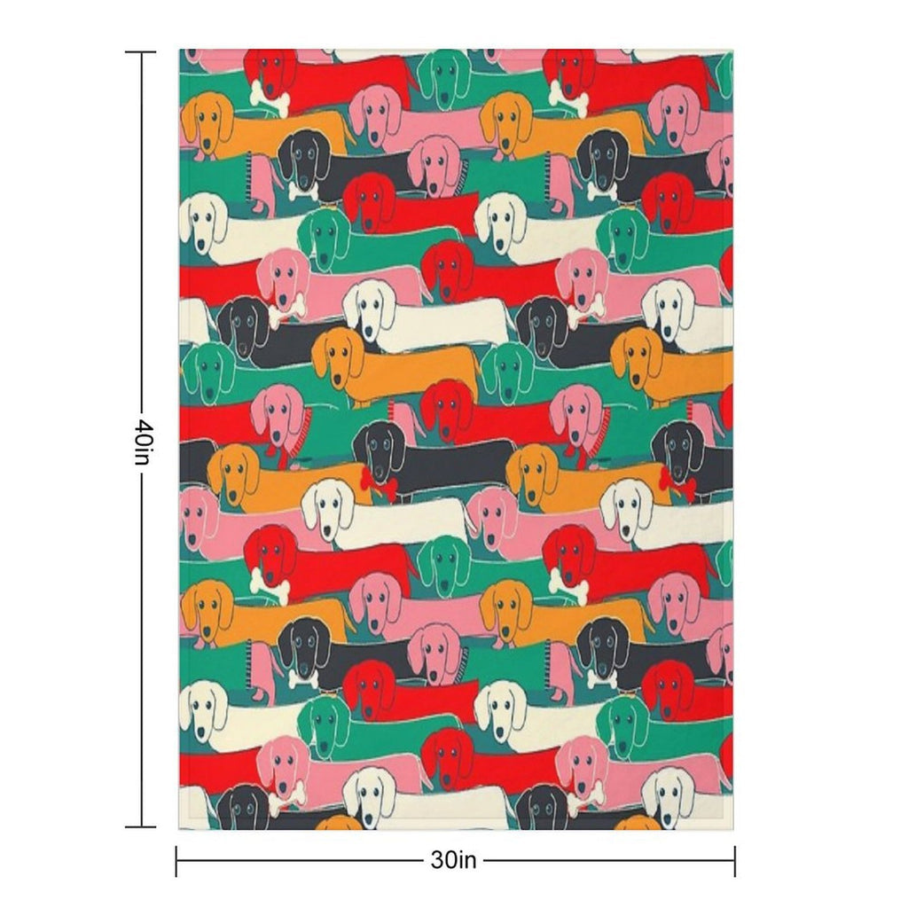 Dogs Pattern All-season Throw Blanket