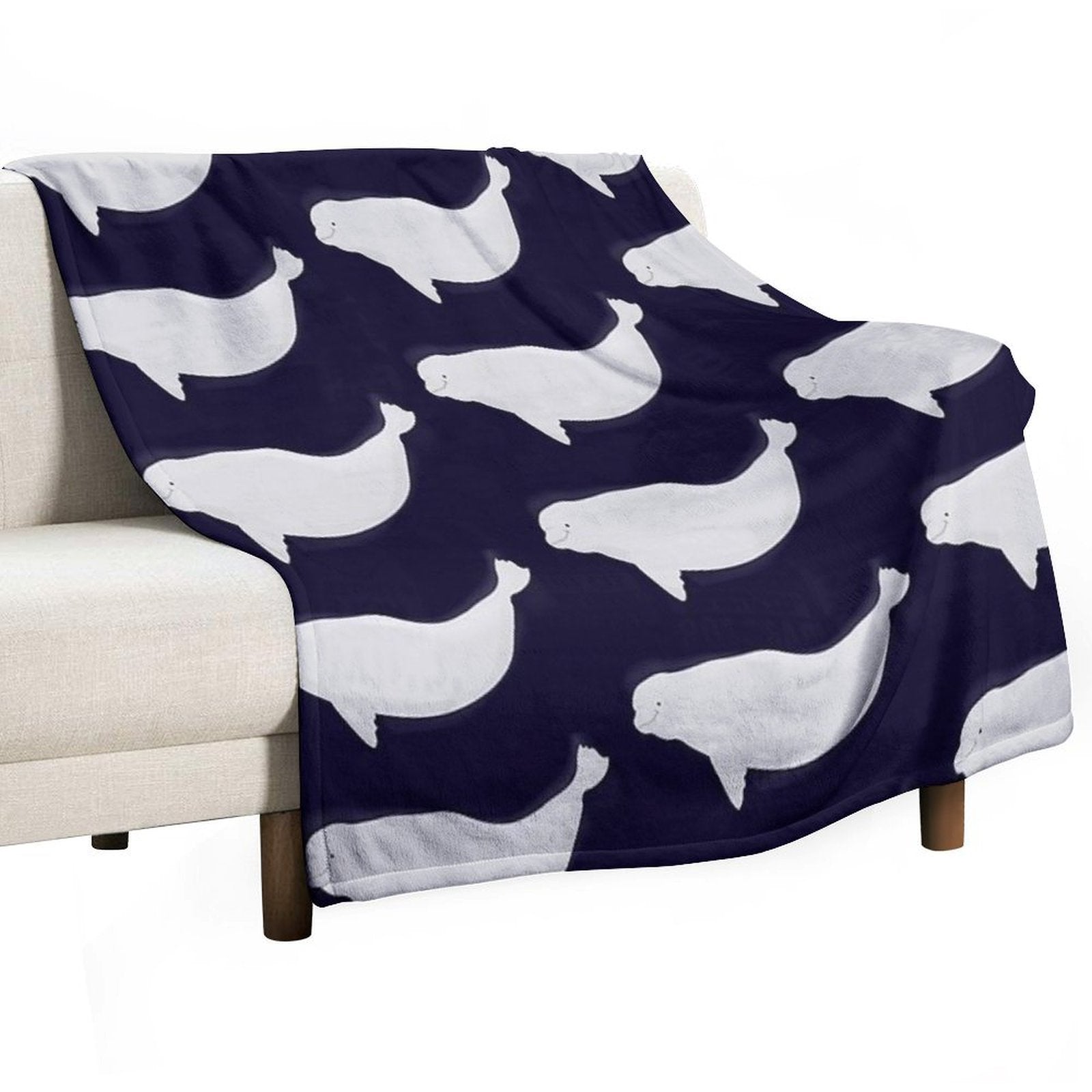 Beluga Shrink-resistant Throw Blanket