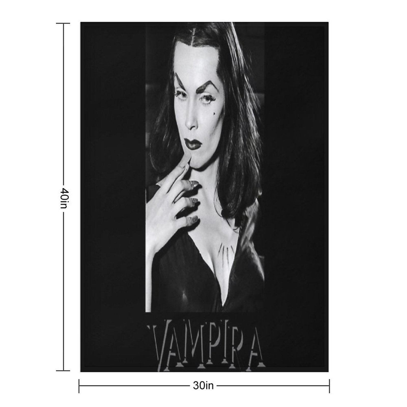 Vampira Machine-washable Throw Blanket