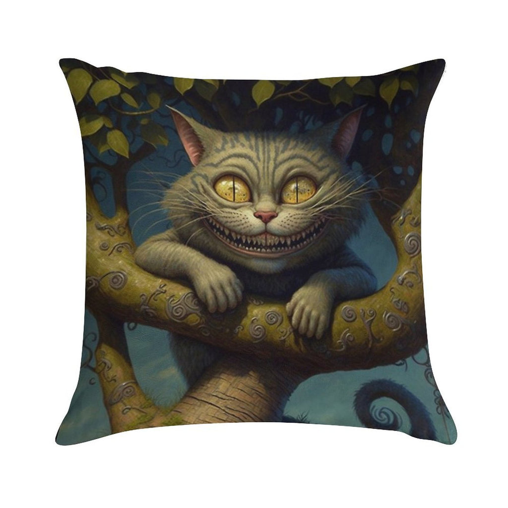 The Cheshire Cat - Alice in Wonderland Collection Soft Skin-Friendly Throw Pillow