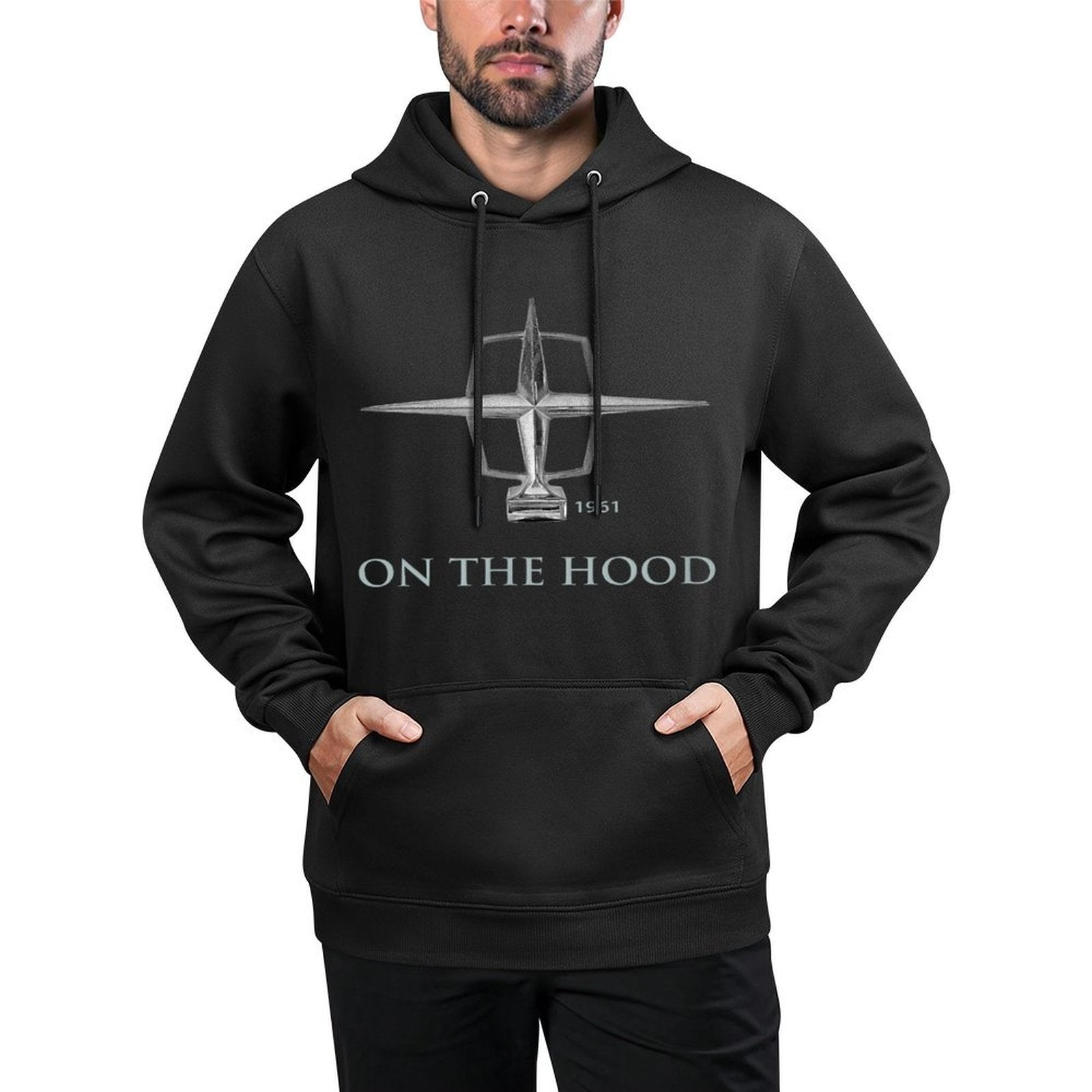 VINTAGE 1961 HOOD ORNAMENT, CONTINENTAL, CLASSIC LUXURY CARS All-Day Comfort Hoodie
