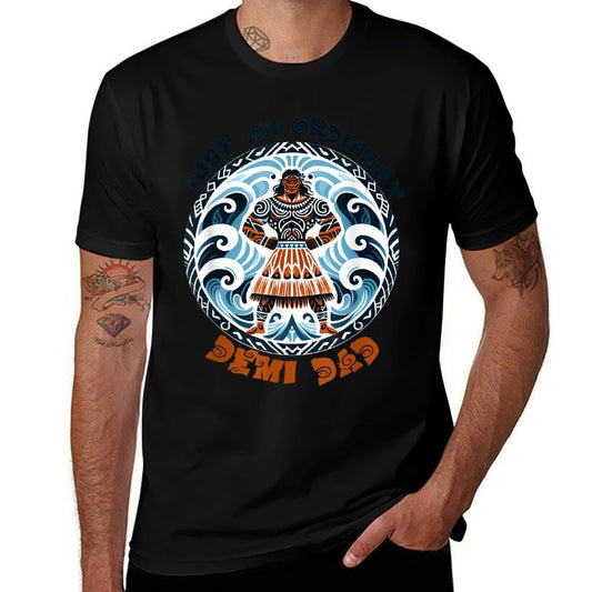 Vintage Retro Just An Ordinary Demi Dad Funny Father's Day Birthday Men  Eco-friendly Material T-Shirt