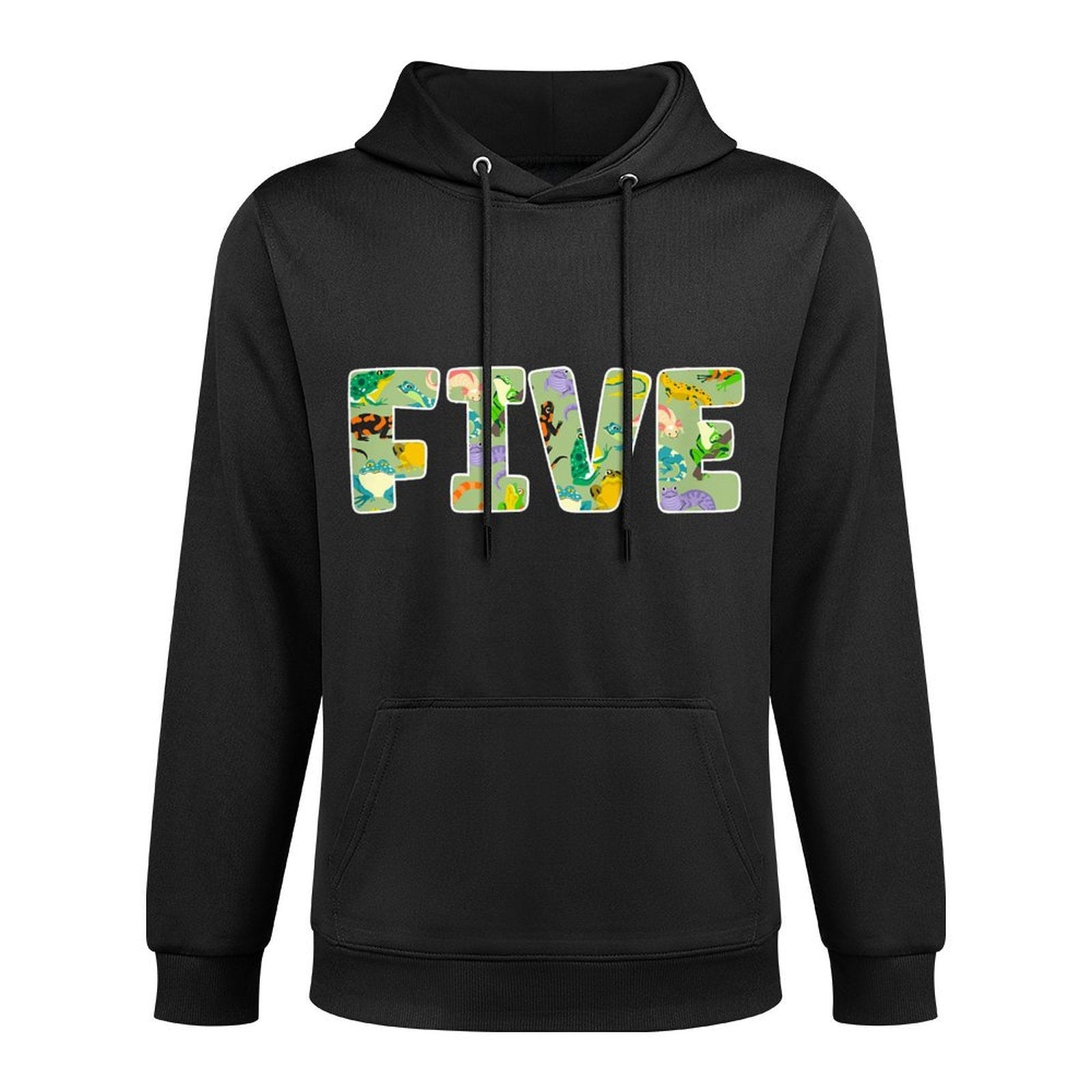 Kids 5th Reptile Birthday Party Five Year Old Snake Birthday Machine Washable Hoodie