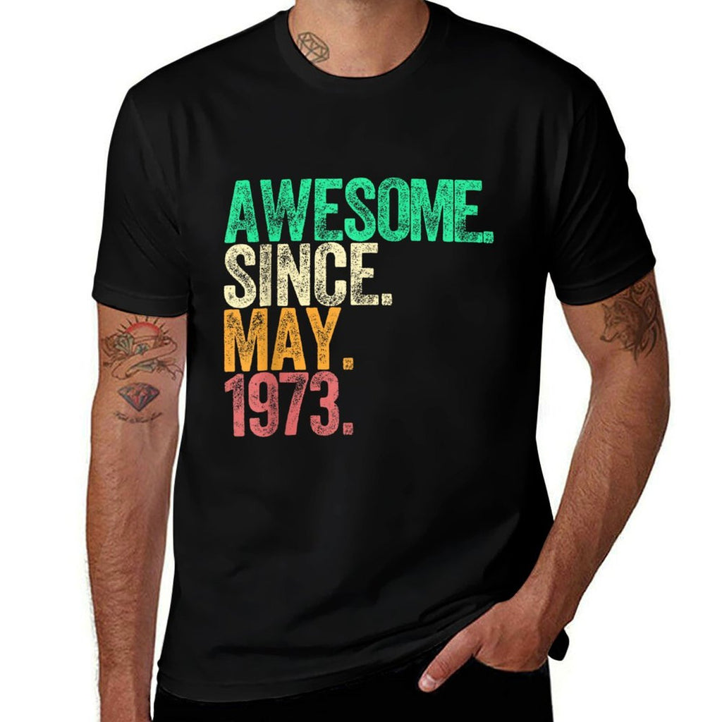 Awesome Since May 1973 50 Years Old 50th Birthday  Polyester Blend T-Shirt