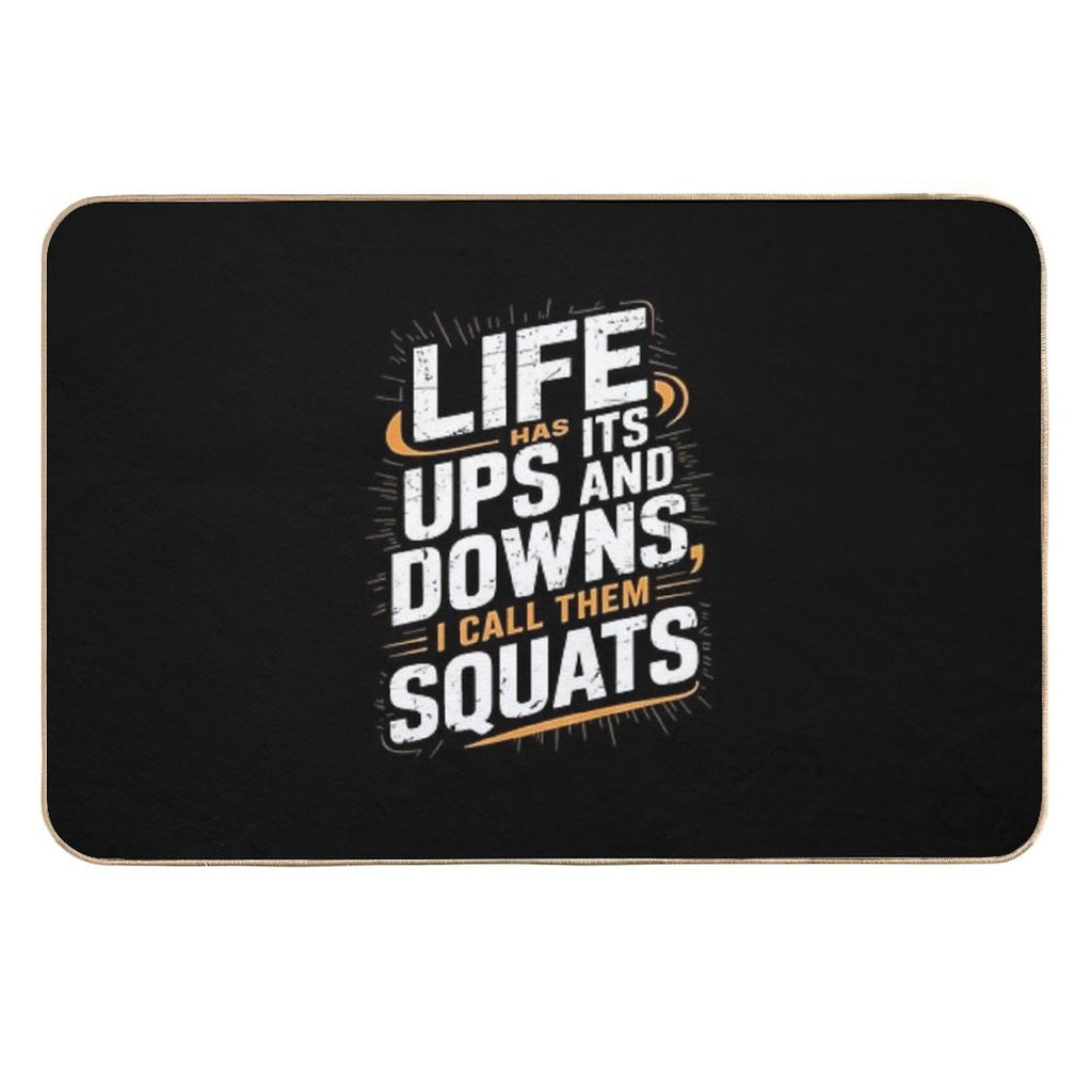 Fitness Gym Workout Weights Squat  Repositionable Bath Mat