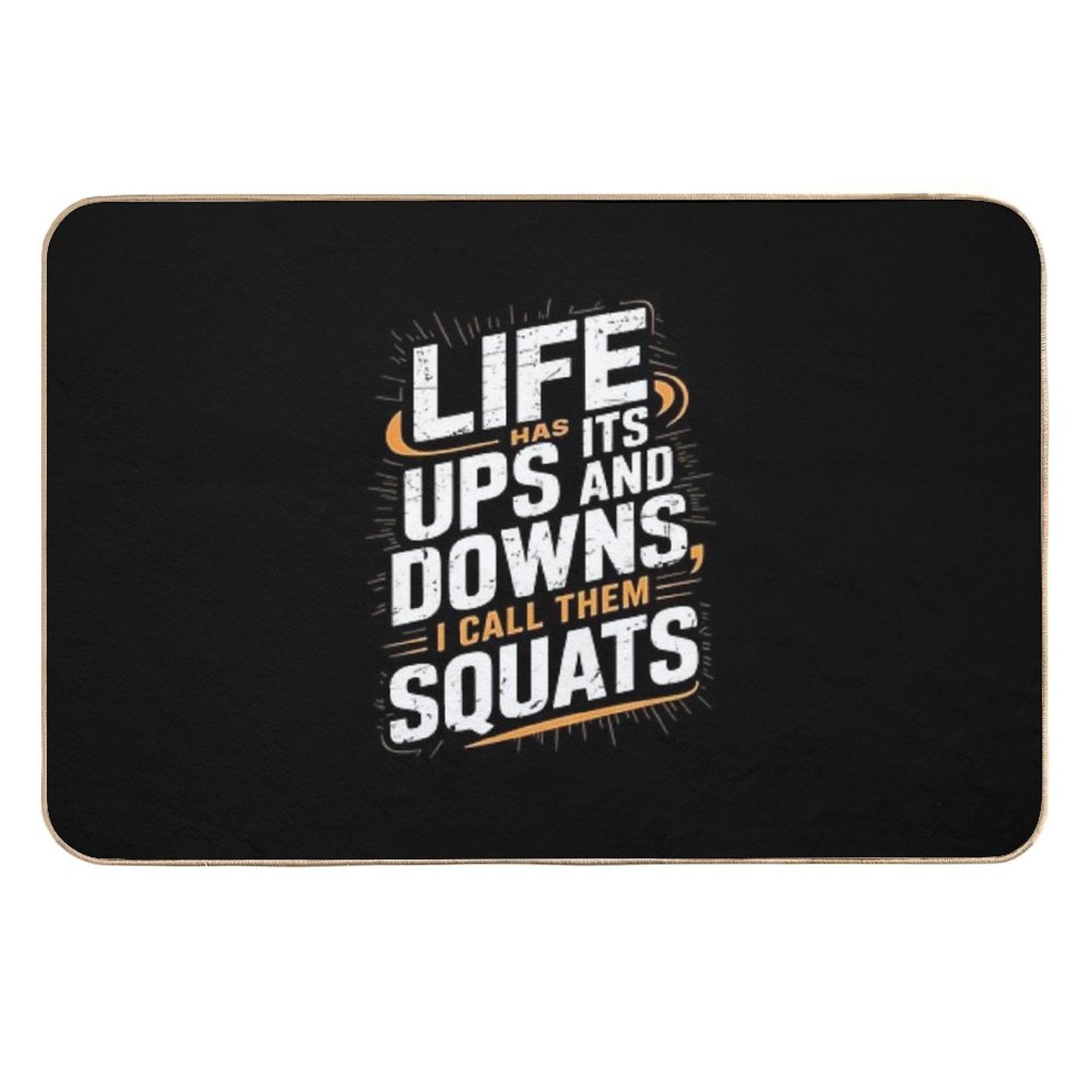Fitness Gym Workout Weights Squat  Repositionable Bath Mat