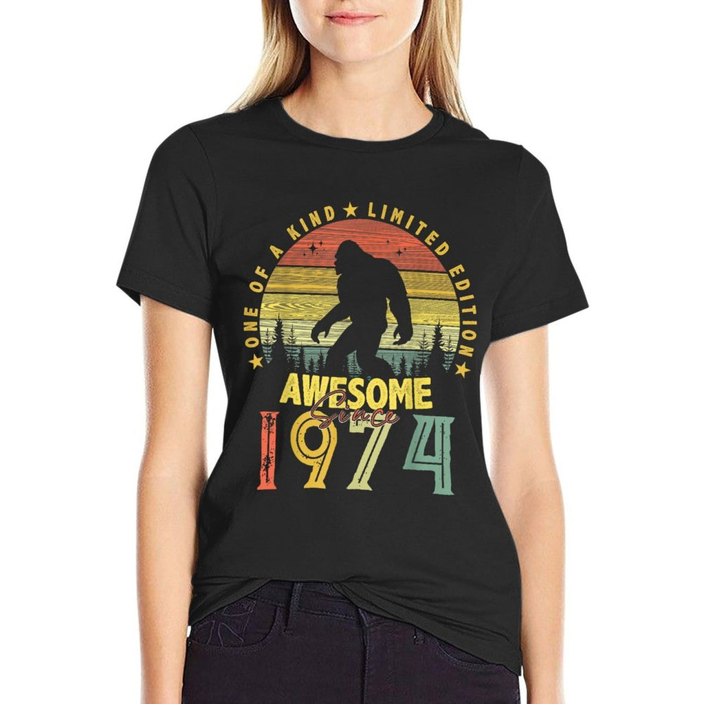 Awesome Since 1974 50th Birthday Gifts Bigfoot Born in 1974  Stretchy T-Shirt