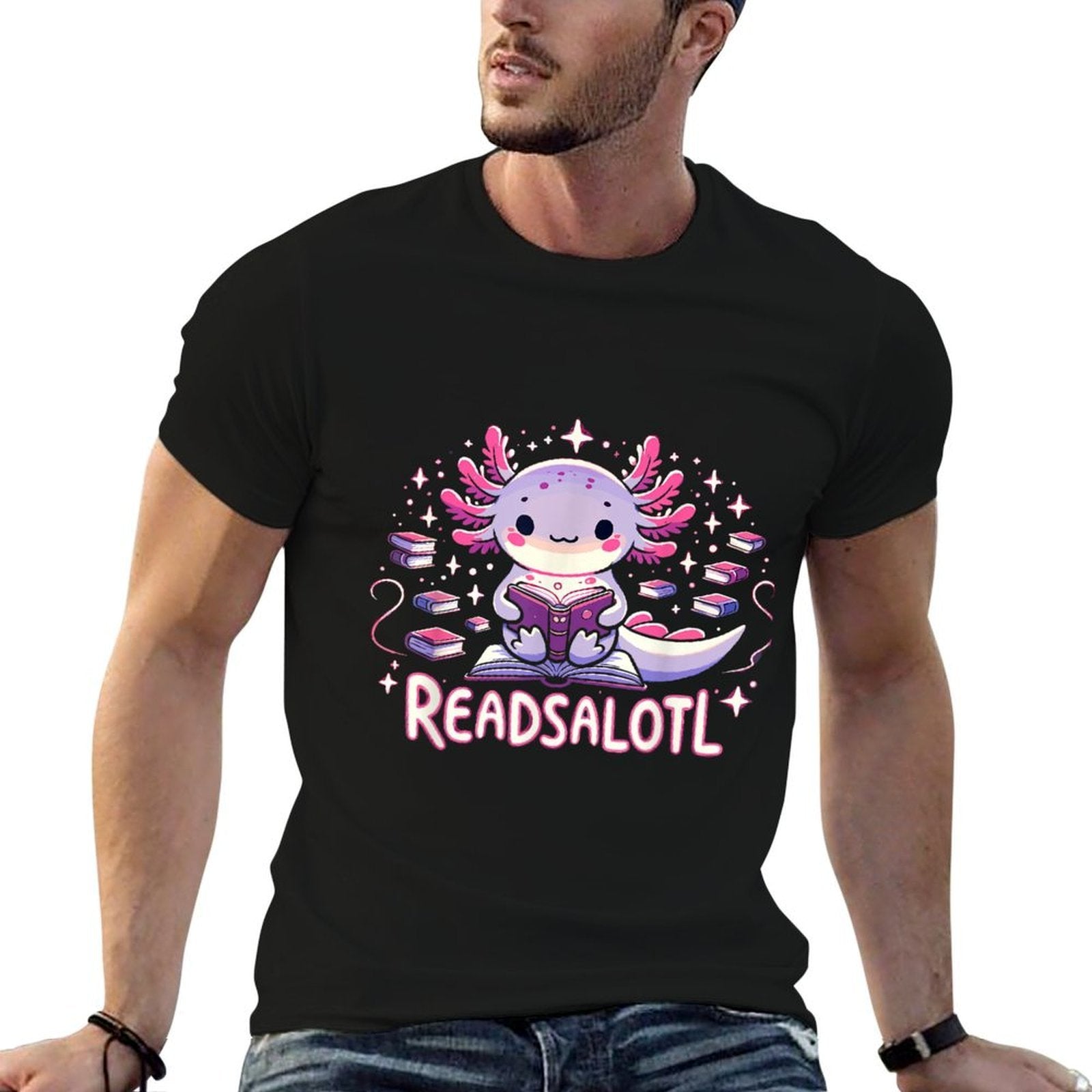 Axolotl Books Readsalotl Reading Bookworm Boys Girls Kids  Vintage-inspired T-Shirt