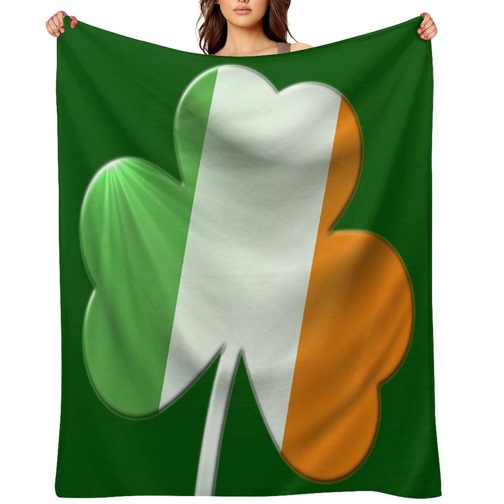 IRISH SHAMROCK Plush Throw Blanket