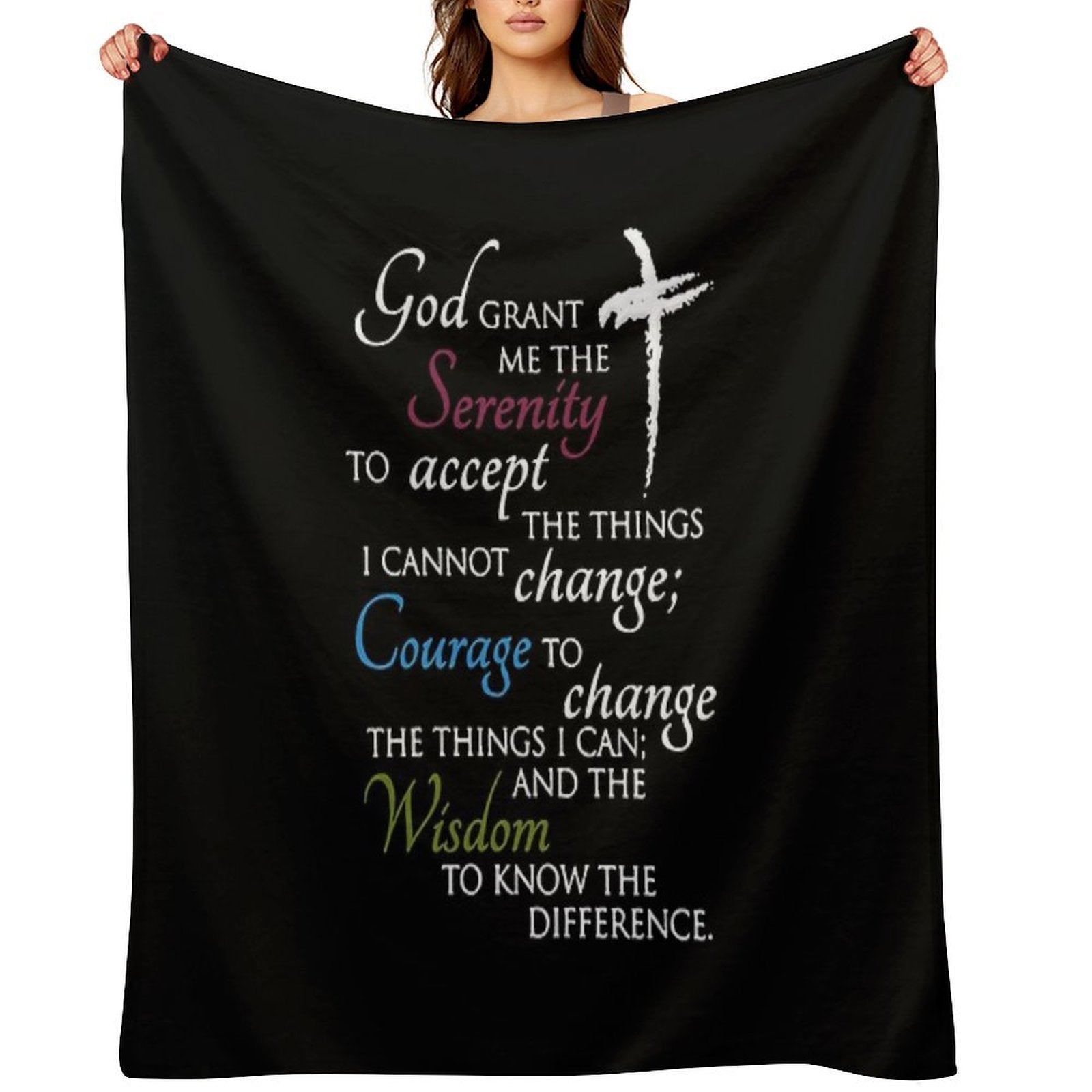 Serenity Prayer Plush Throw Blanket