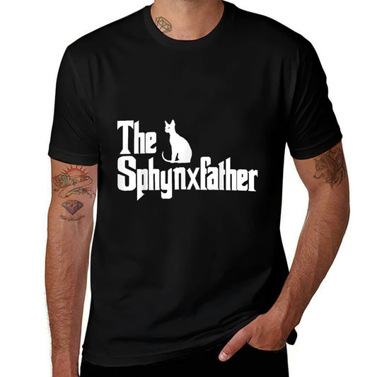 The SphynxFather Funny Cat Dad Men Sphynx Lover Gifts  Easy-care T-Shirt