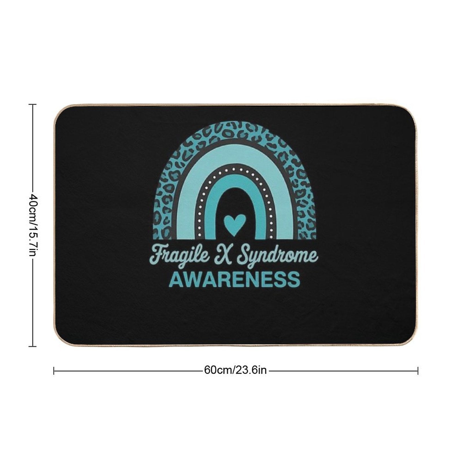 1 We Wear Teal Rainbow Awsewome Fragile X Syndrome Awareness  Versatile Bath Mat