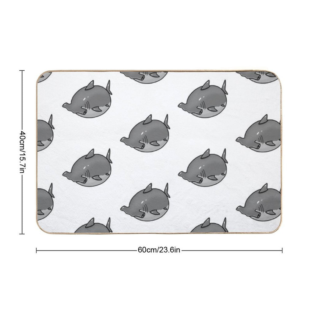 Chunky Hammerhead Shark  Easy Maintenance Bath Mat