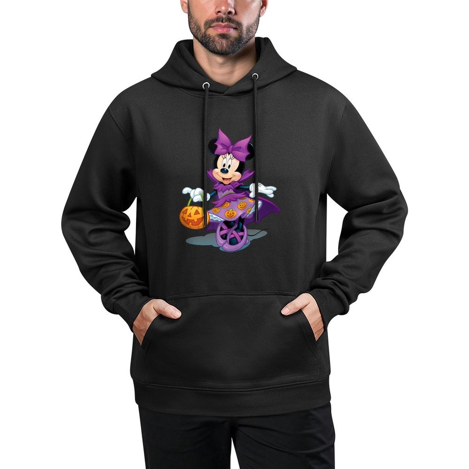 Minnie Mouse - Halloween Trick Or Treat Purple Pumpkin Dress Easy Care Hoodie