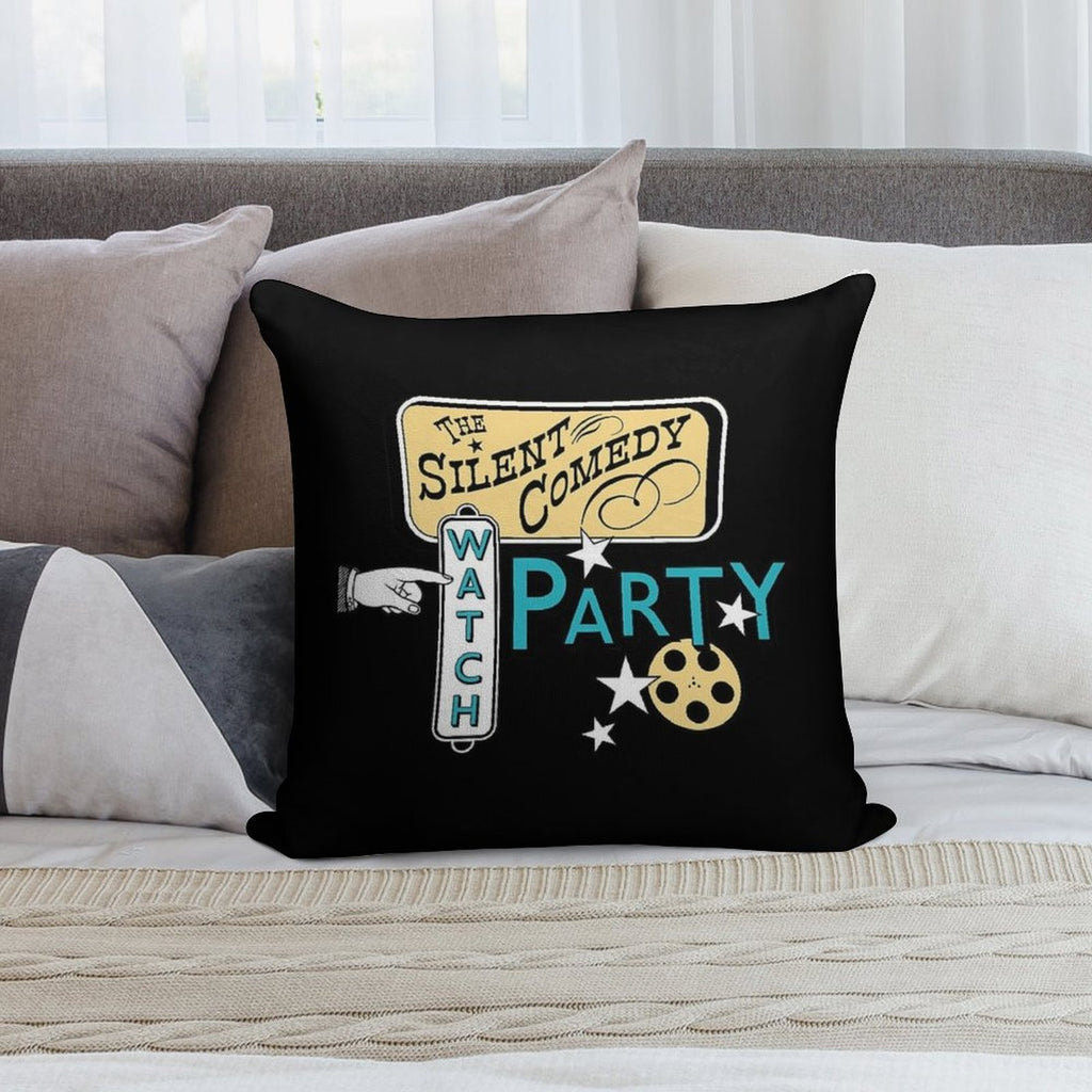 Silent Comedy Watch Party Soft Gift Ready Throw Pillow