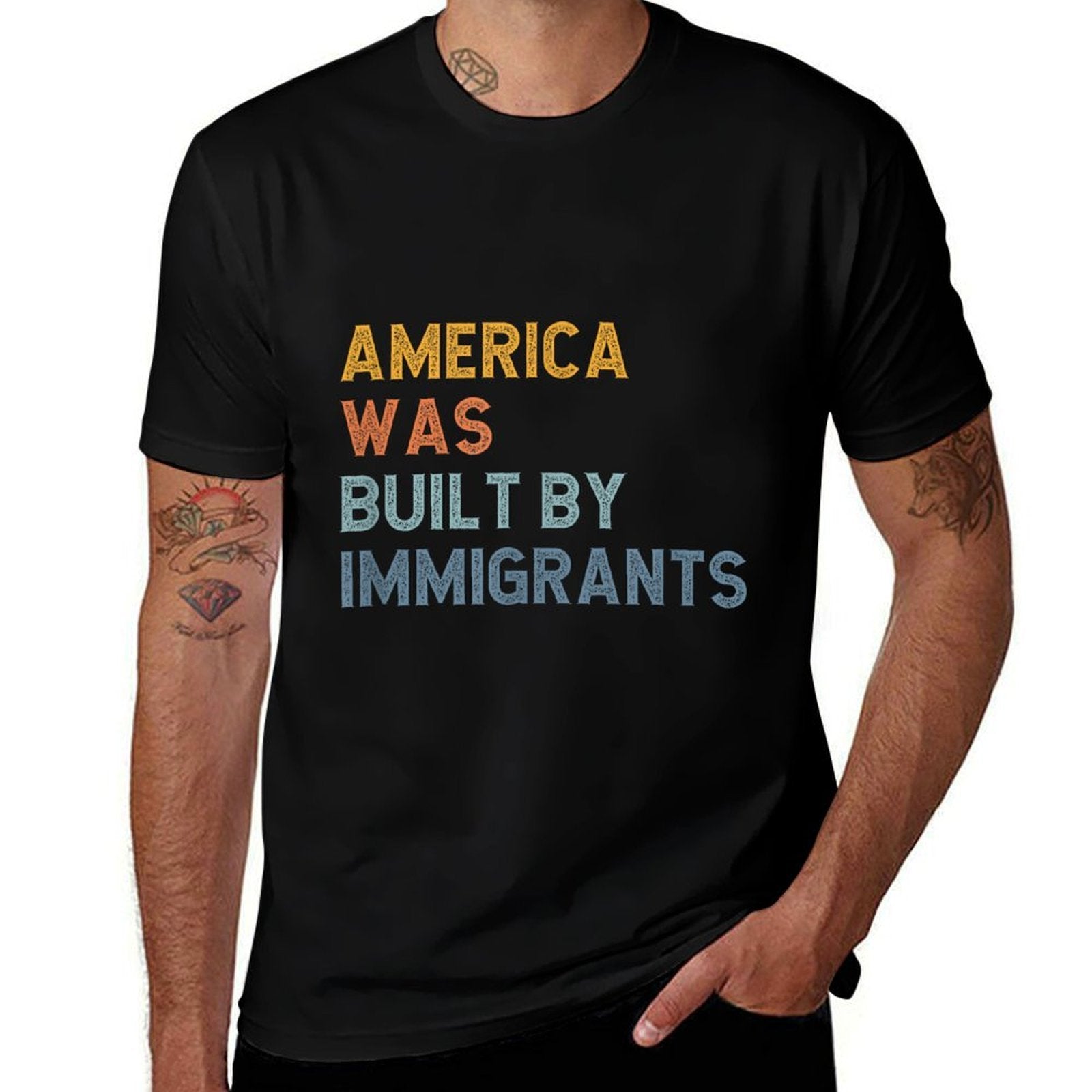 America Was Built By Immigrants, Support Refugee Rights  Classic T-Shirt