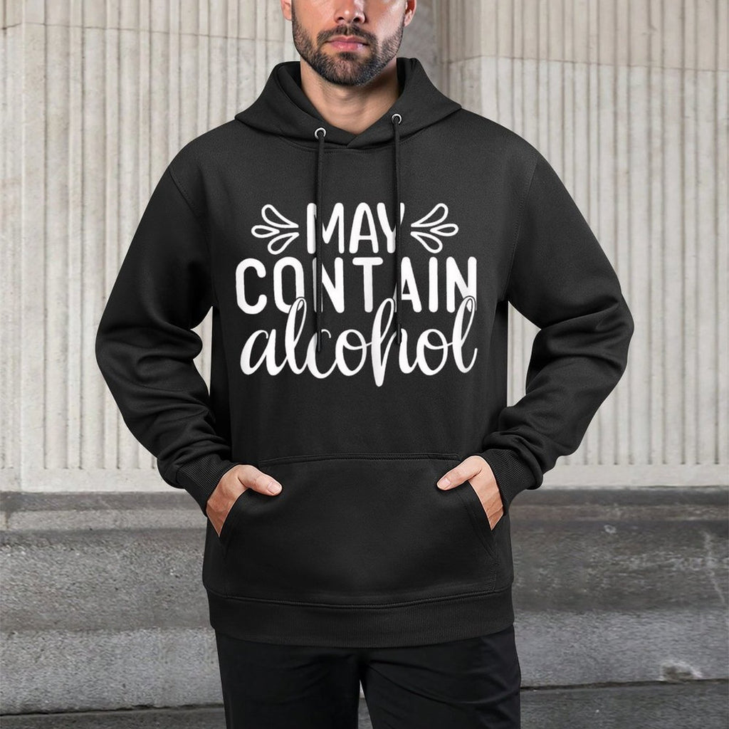 Womens May Contain Alcohol Day Drinking Funny Women Gift Adjustable Hood Hoodie