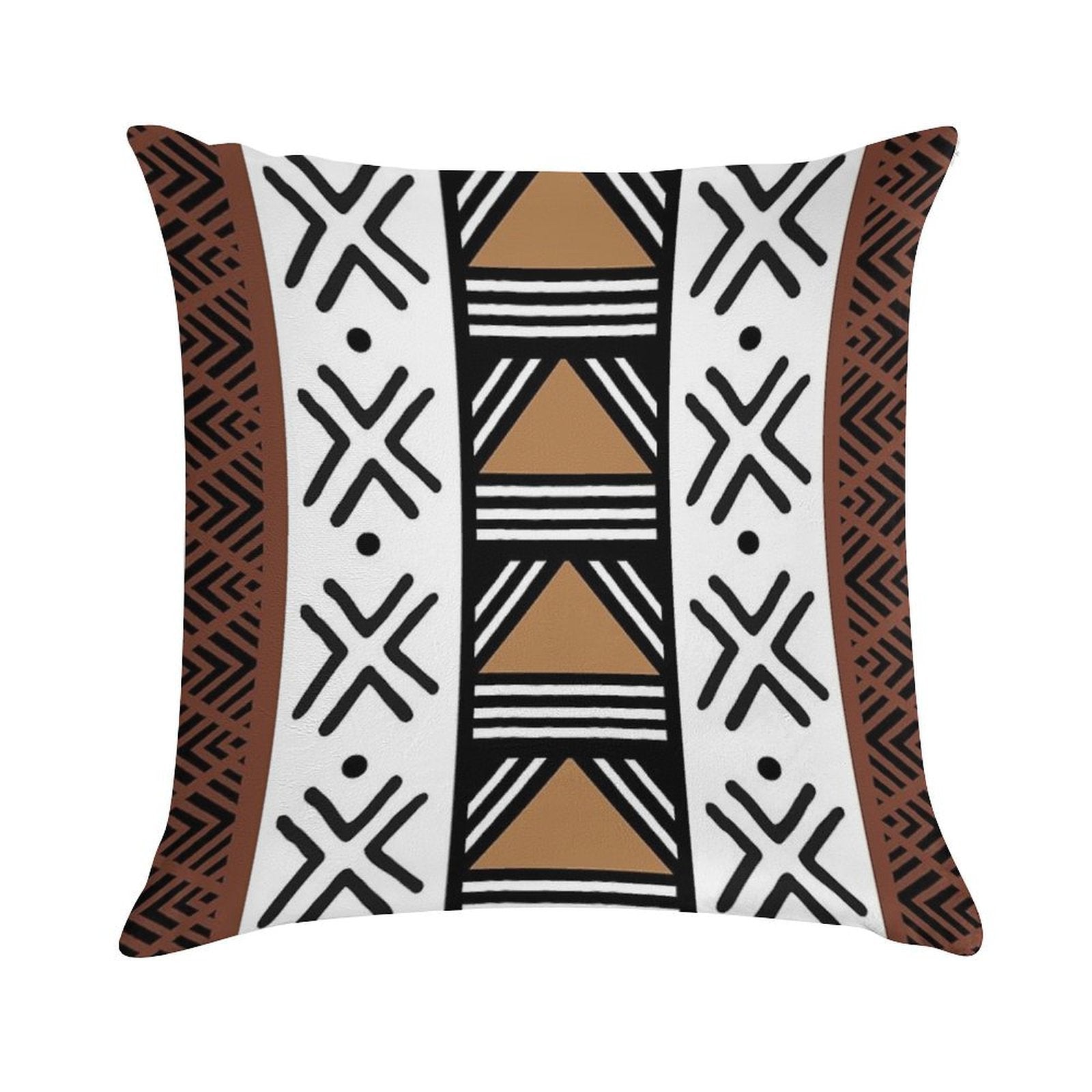 African Tribal Bogolan Pattern Soft Bedroom Essential Throw Pillow