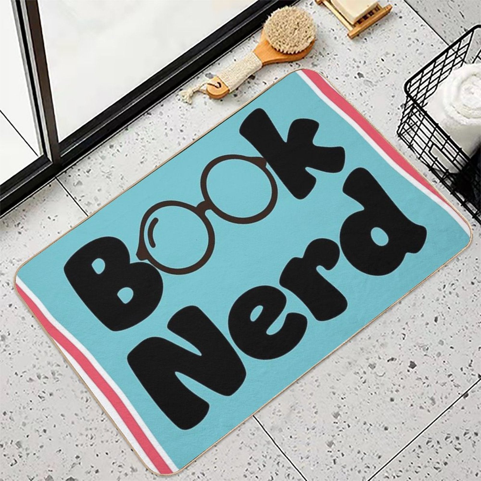 Book Nerd  Slip-Resistant Bath Mat