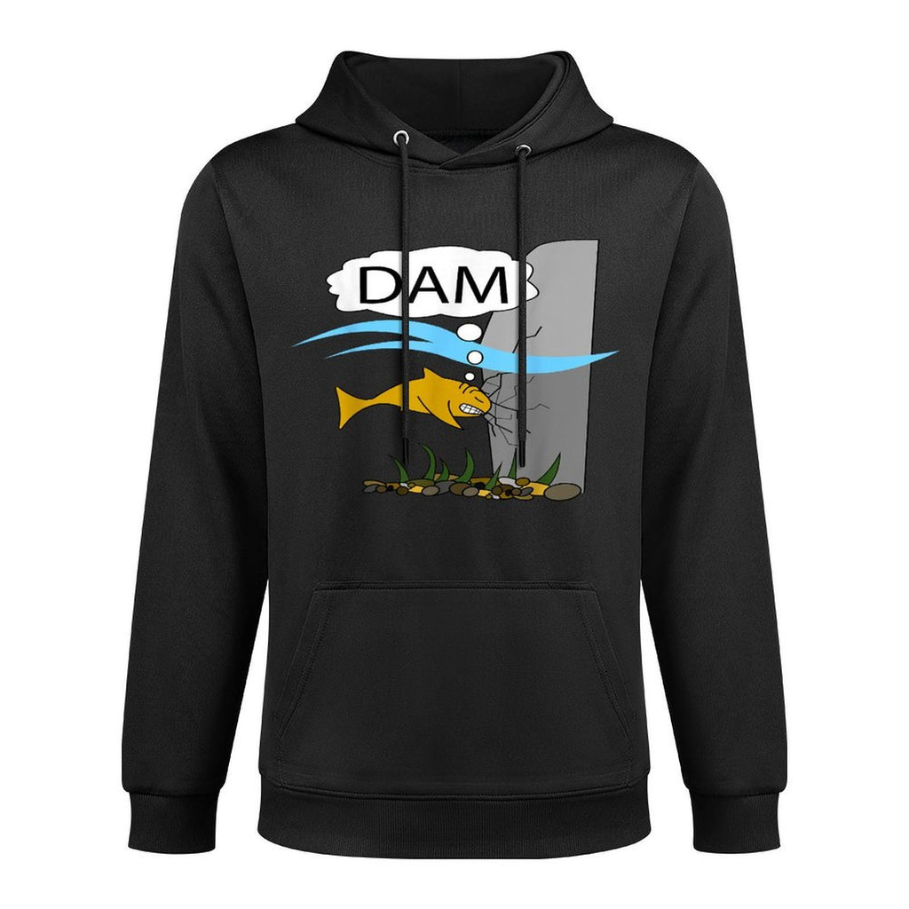 Dam Funny Fish T-shirt Pilling-Resistant Hoodie