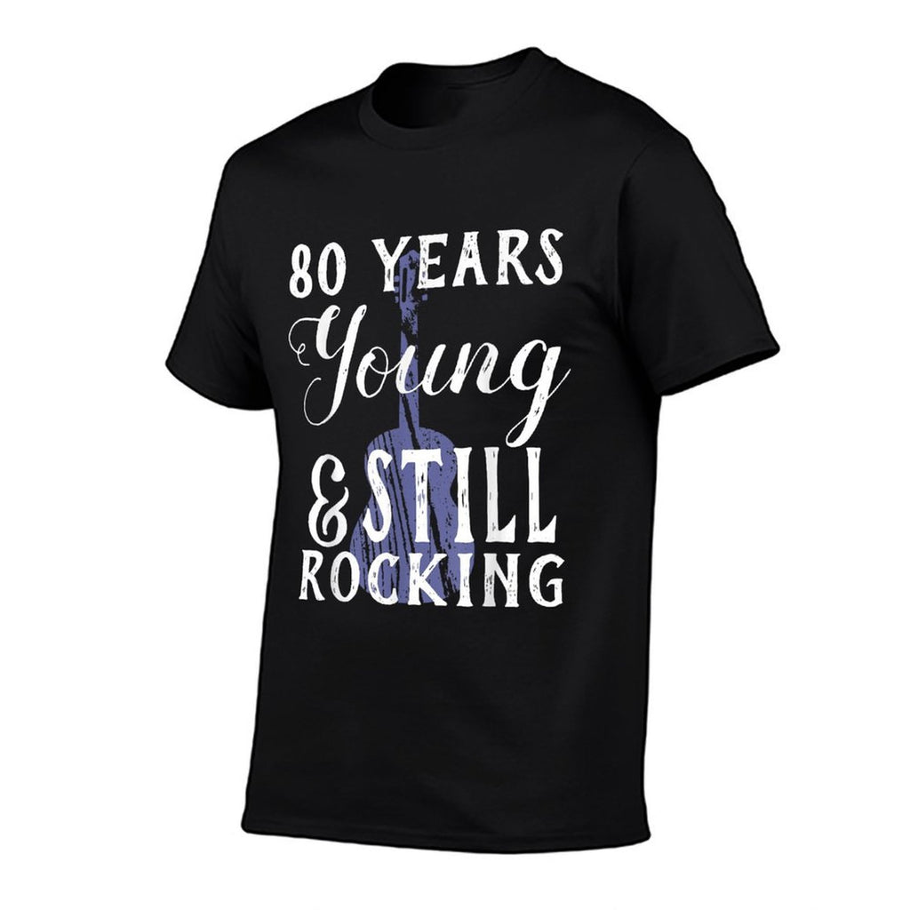 80 Years Old Still Rocking Guitar for 80th Birthday  Eco-friendly Material T-Shirt