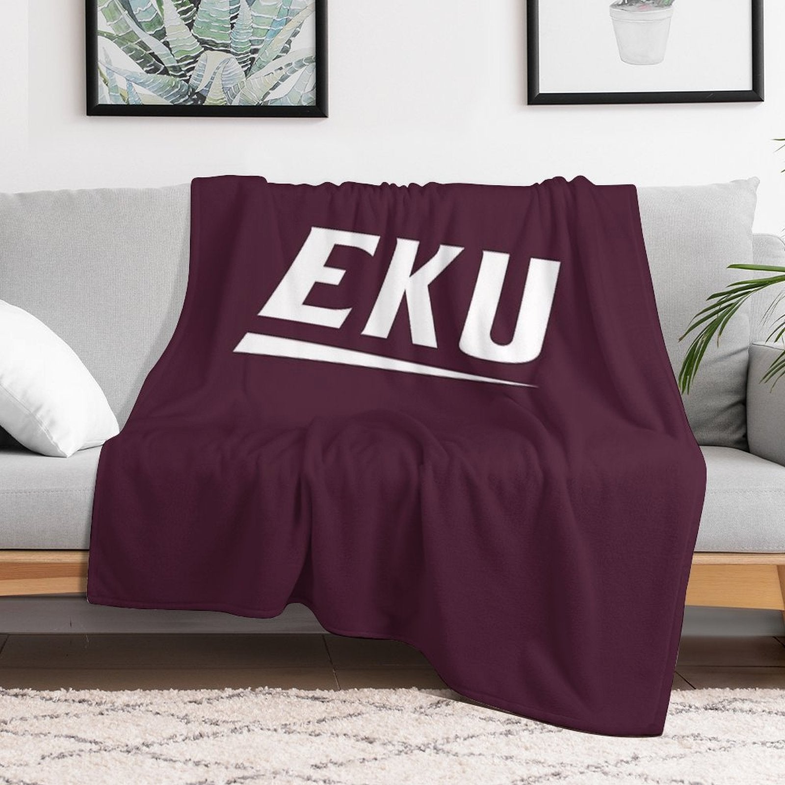 Eastern Kentucky Colonels Anti-pilling Throw Blanket