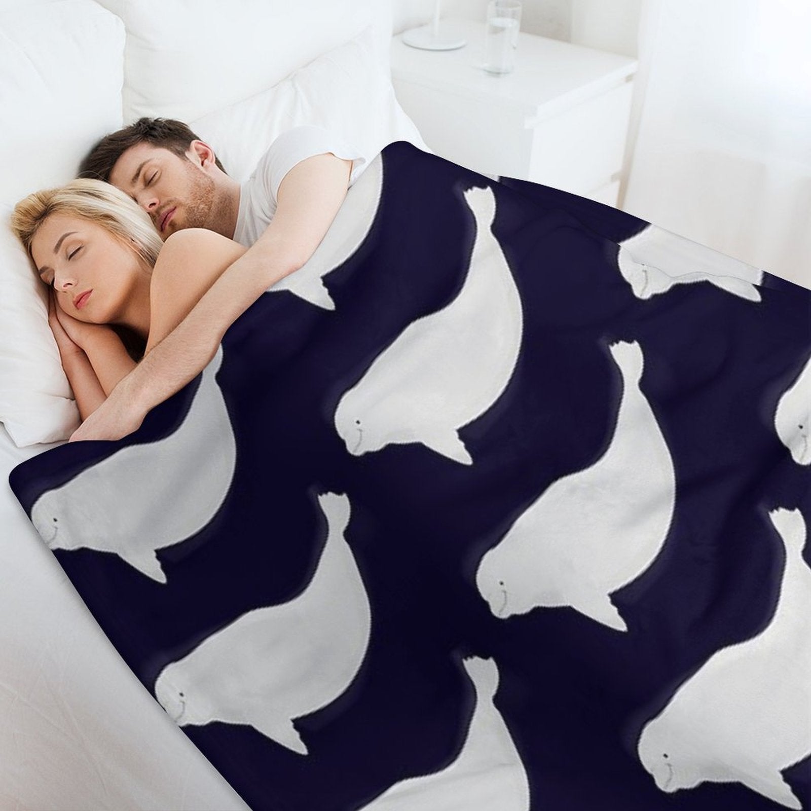 Beluga Shrink-resistant Throw Blanket