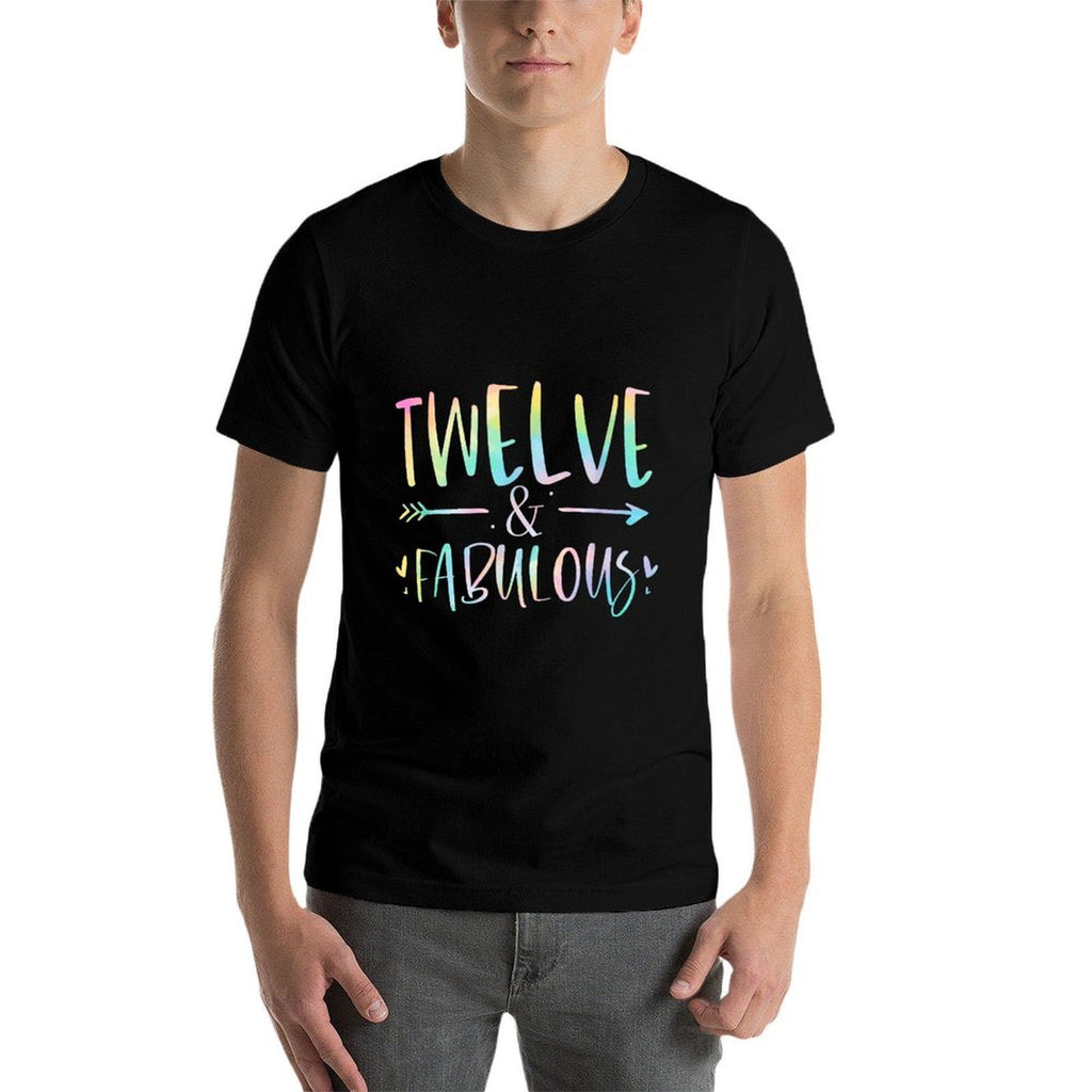 Twelve And Fabulous 12 Year Old Girls Birthday Tie Dye  Lightweight T-Shirt