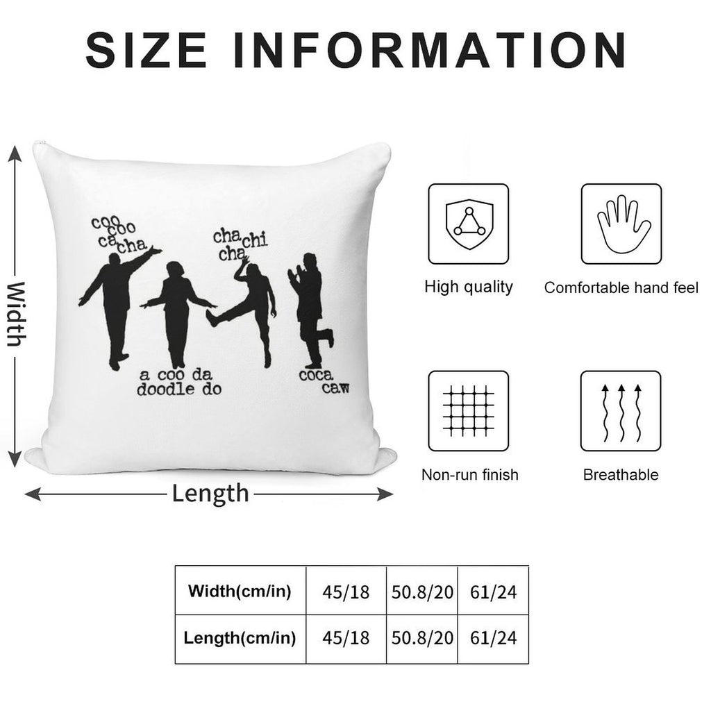 Arrested Development Bluth Family Chicken Dance Soft Hidden Zipper Throw Pillow