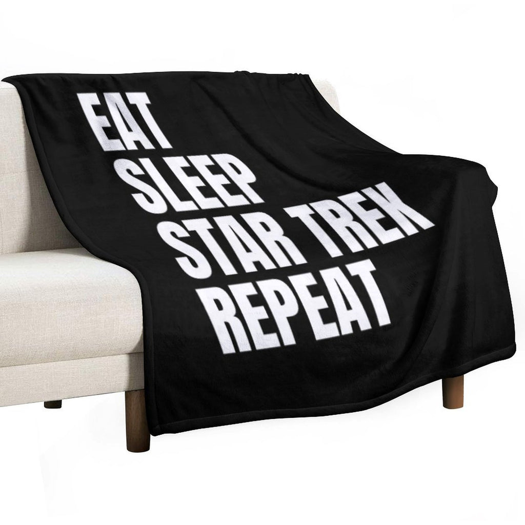Eat Sleep Star Trek Repeat Anti-pilling Throw Blanket