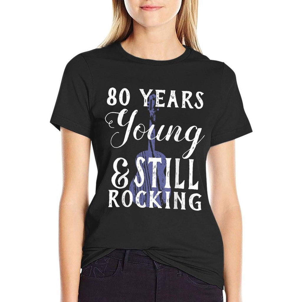 80 Years Old Still Rocking Guitar for 80th Birthday  Eco-friendly Material T-Shirt